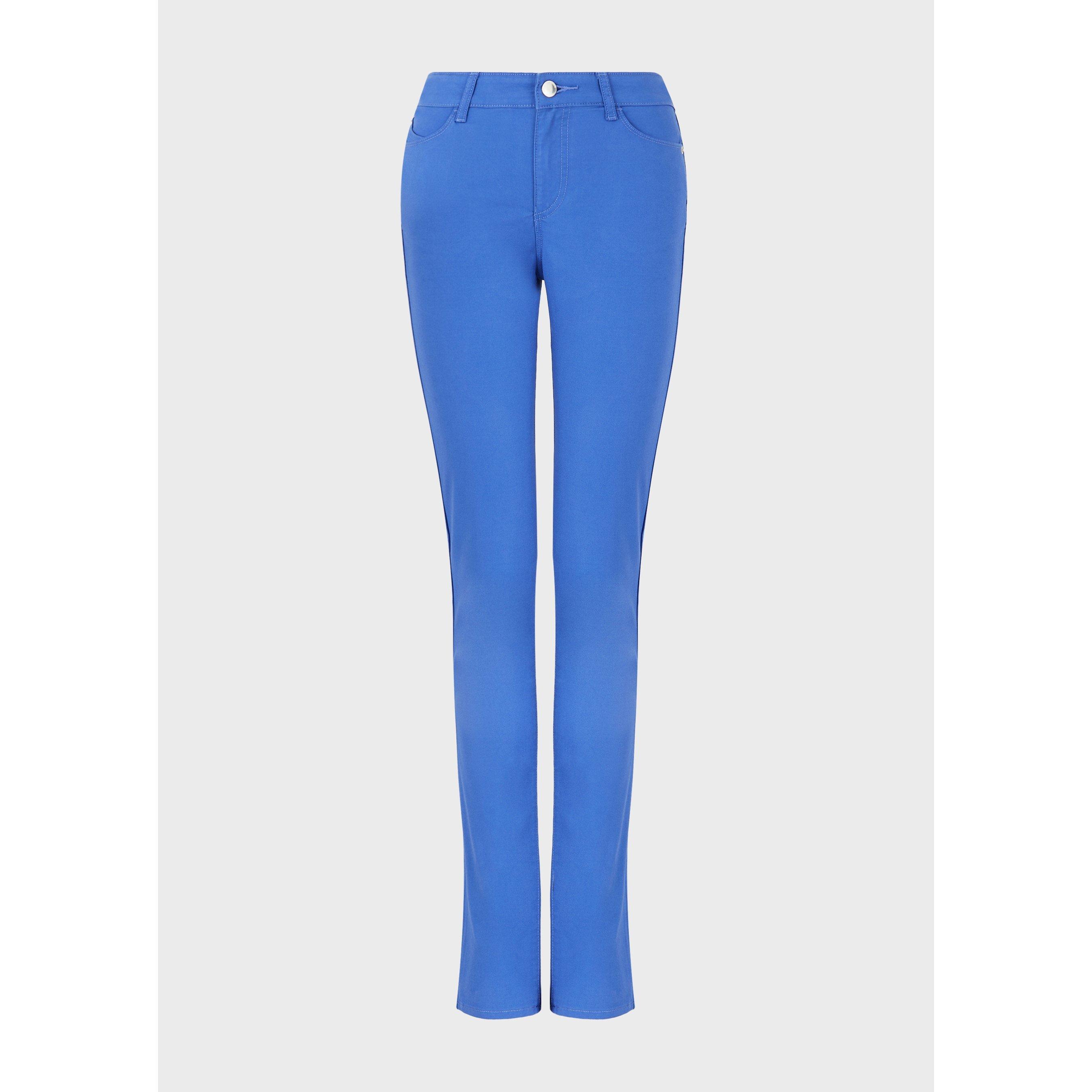 Blue - Emporio Armani - Women's High-Waisted Straight Leg Jeans - 3