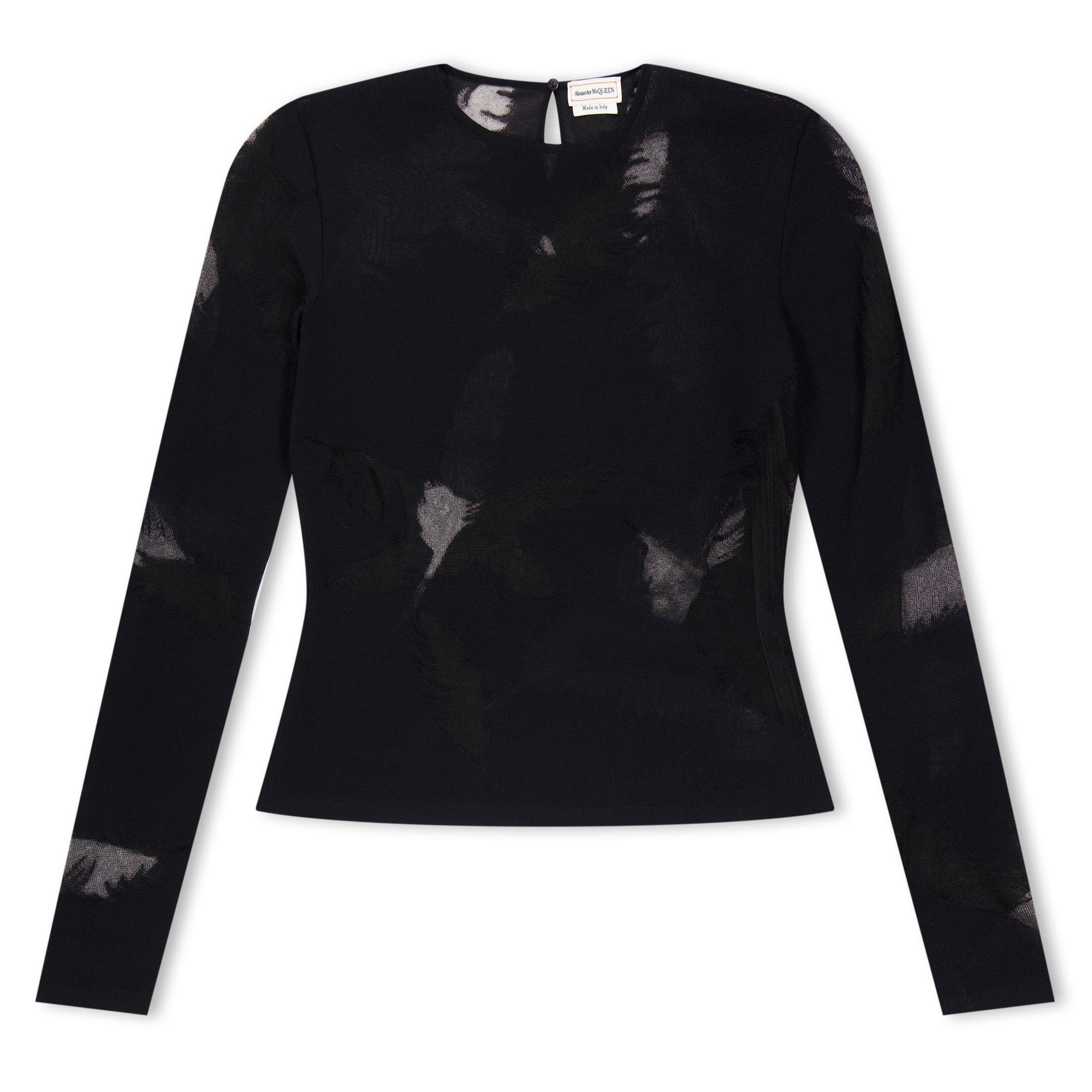BLACK - Alexander McQueen - Feather Top - 1