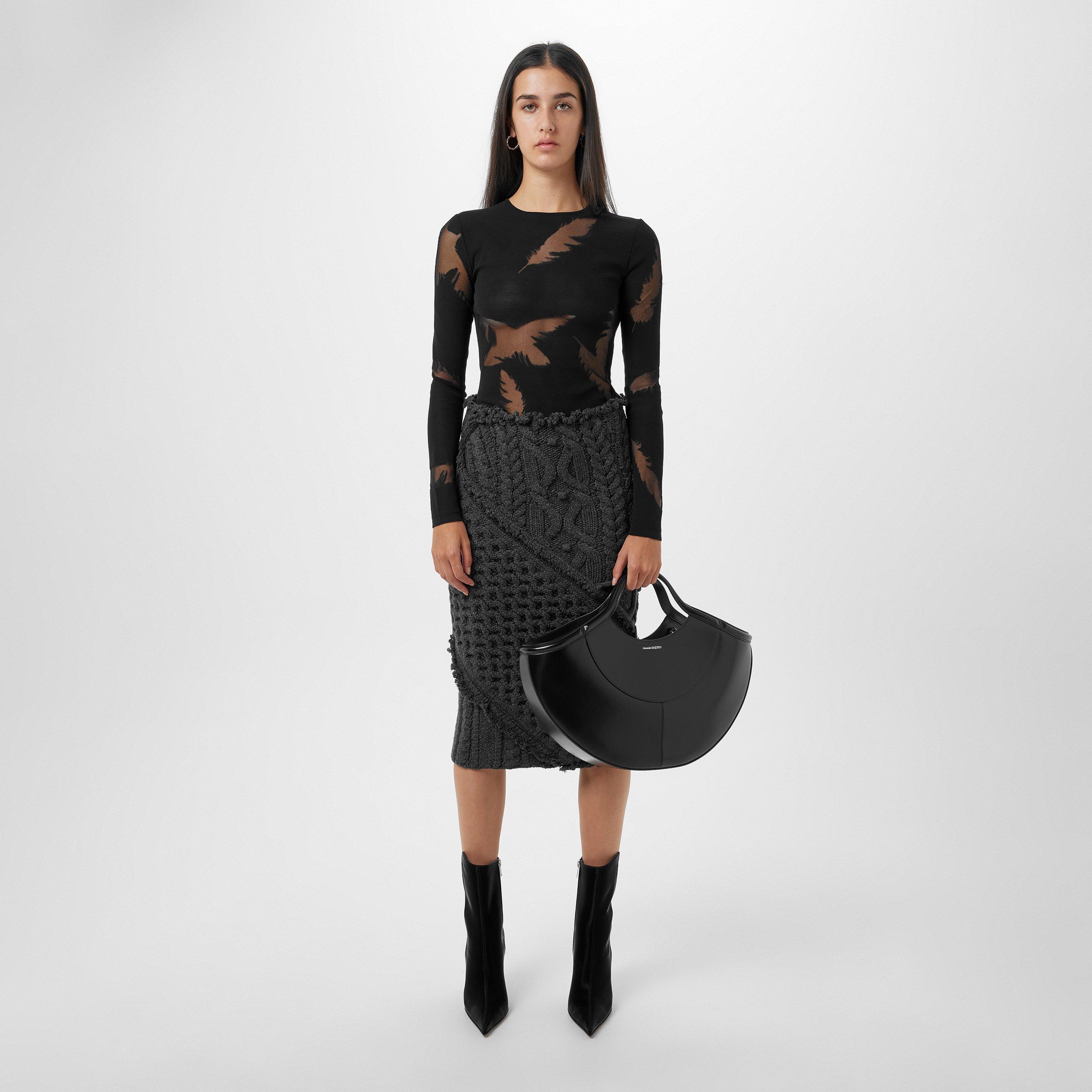 BLACK - Alexander McQueen - Feather Top - 4