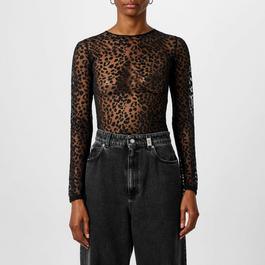 Alexander McQueen Leopard Long Sleeved Top