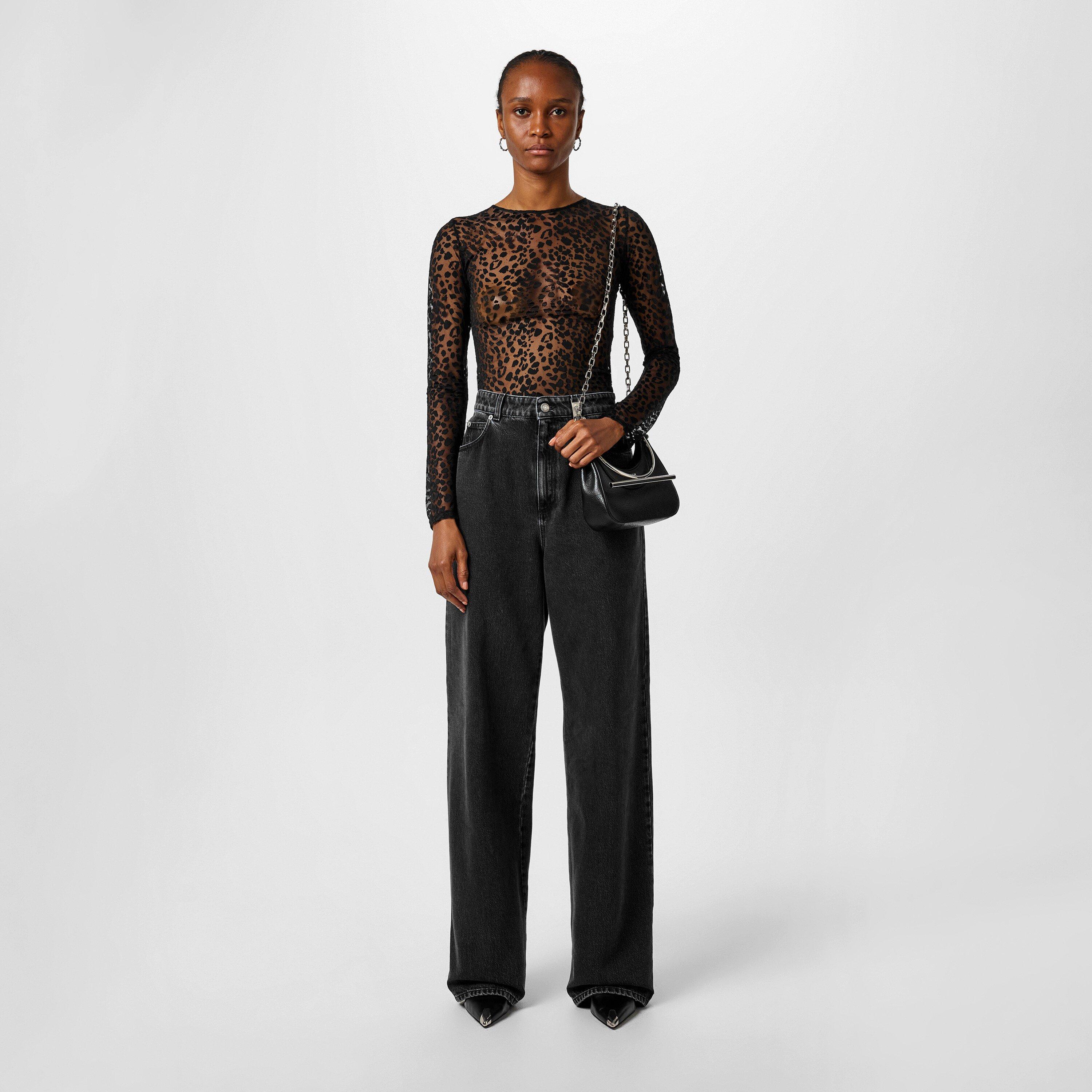 BLACK - Alexander McQueen - Leopard Long Sleeved Top - 4