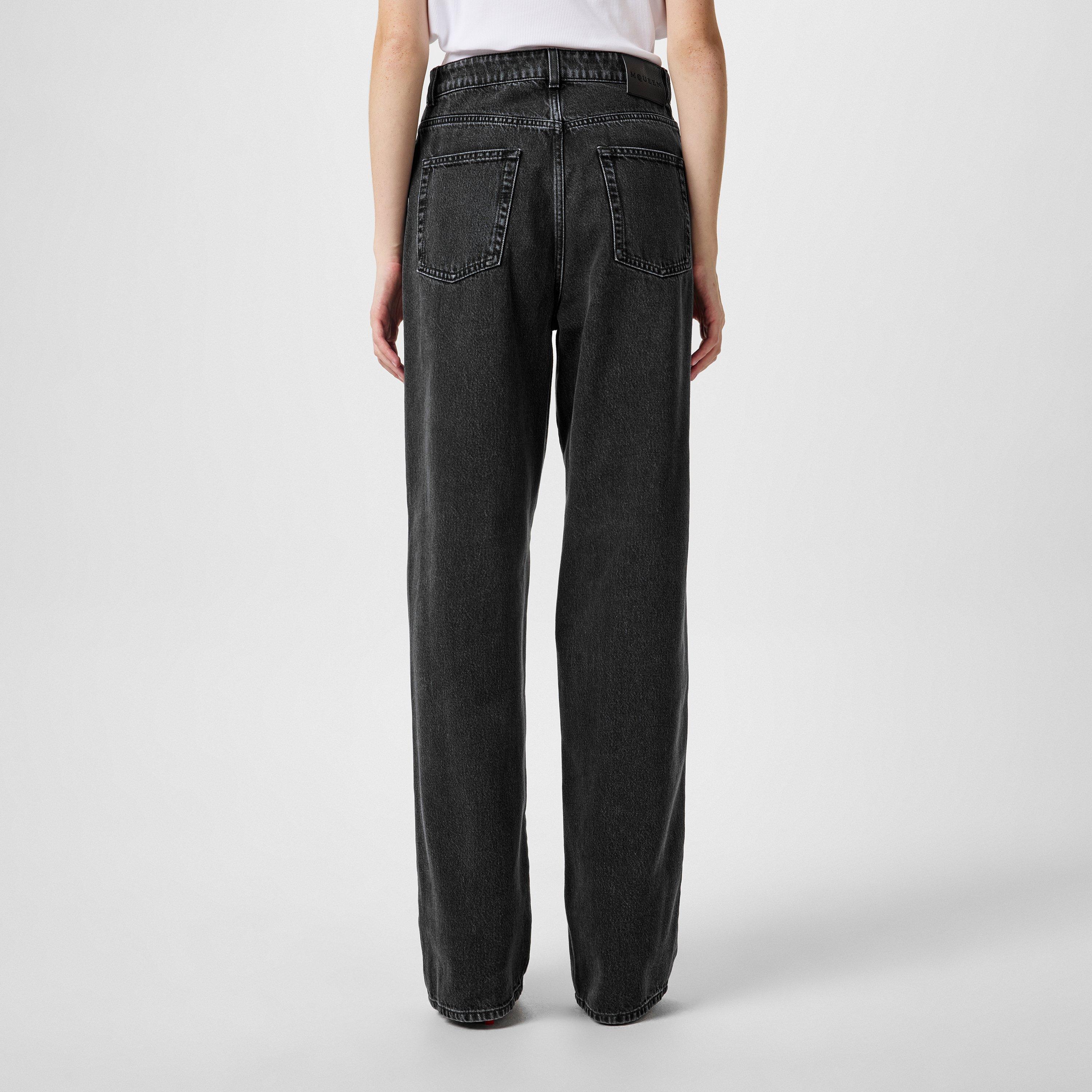 STONEWASH - Alexander McQueen - Wide Leg Boyfriend Jeans - 3