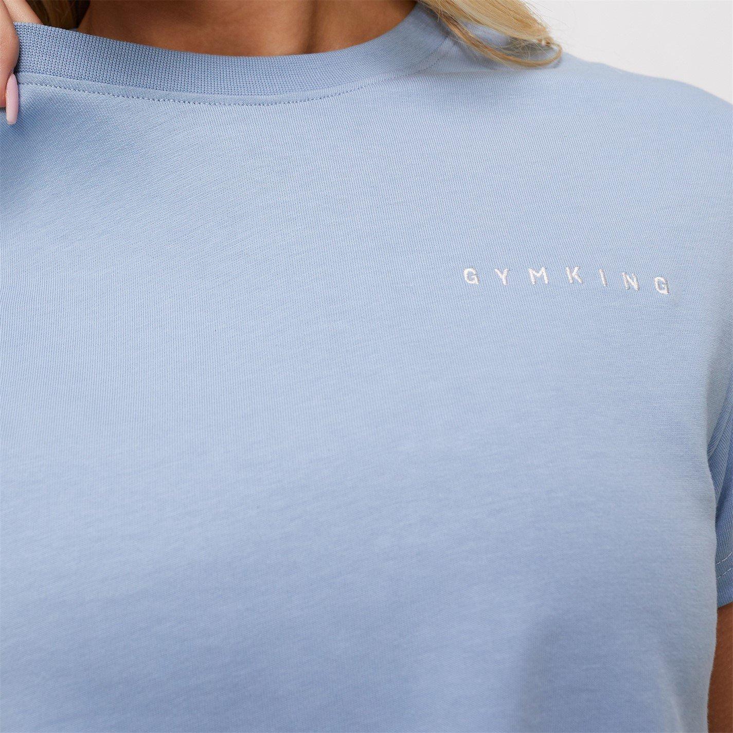Azzurro Polvere - Gym King - Shadow Cropped Tee - 4