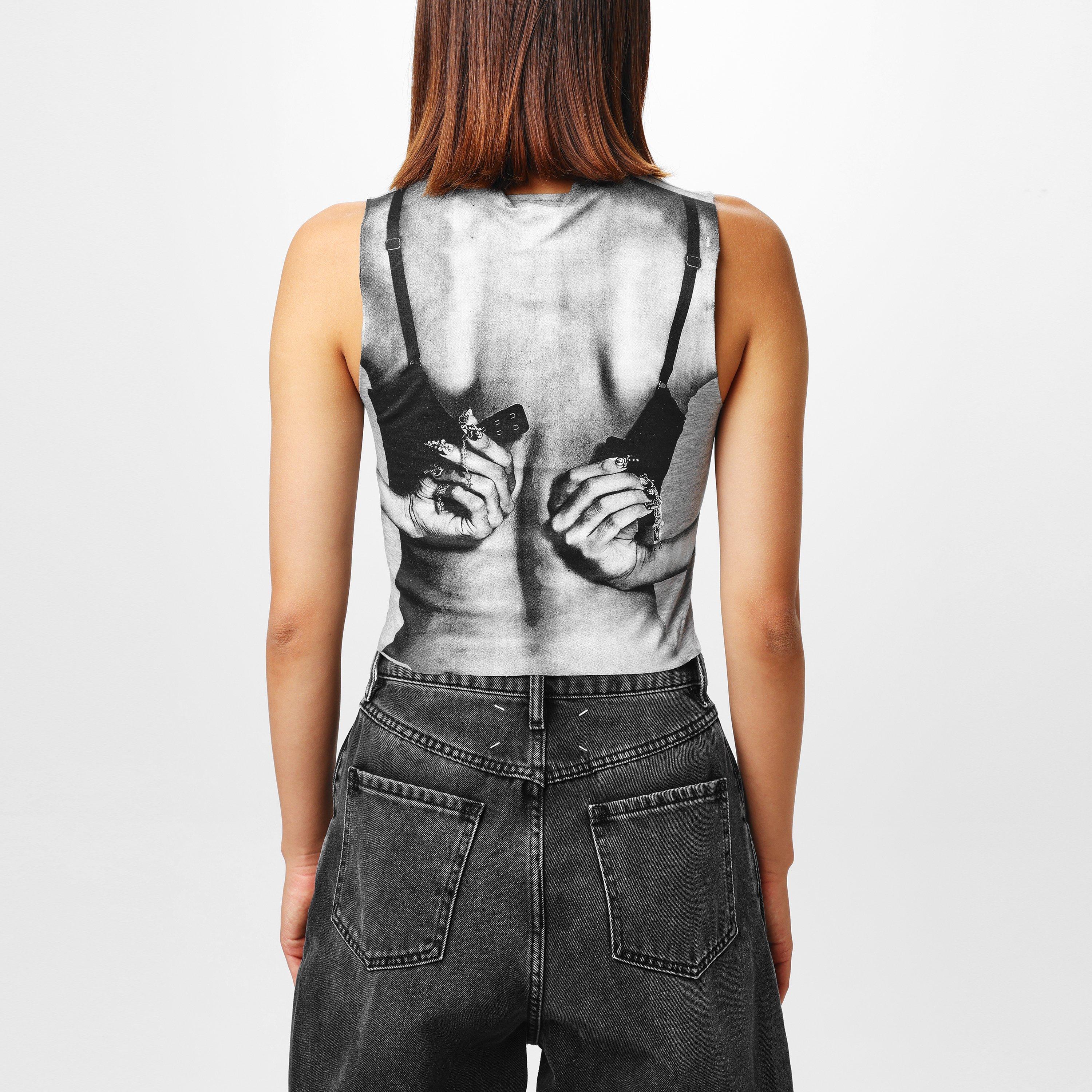 Grey - Jaded London - Back Bra Illusion Tank Top - 3