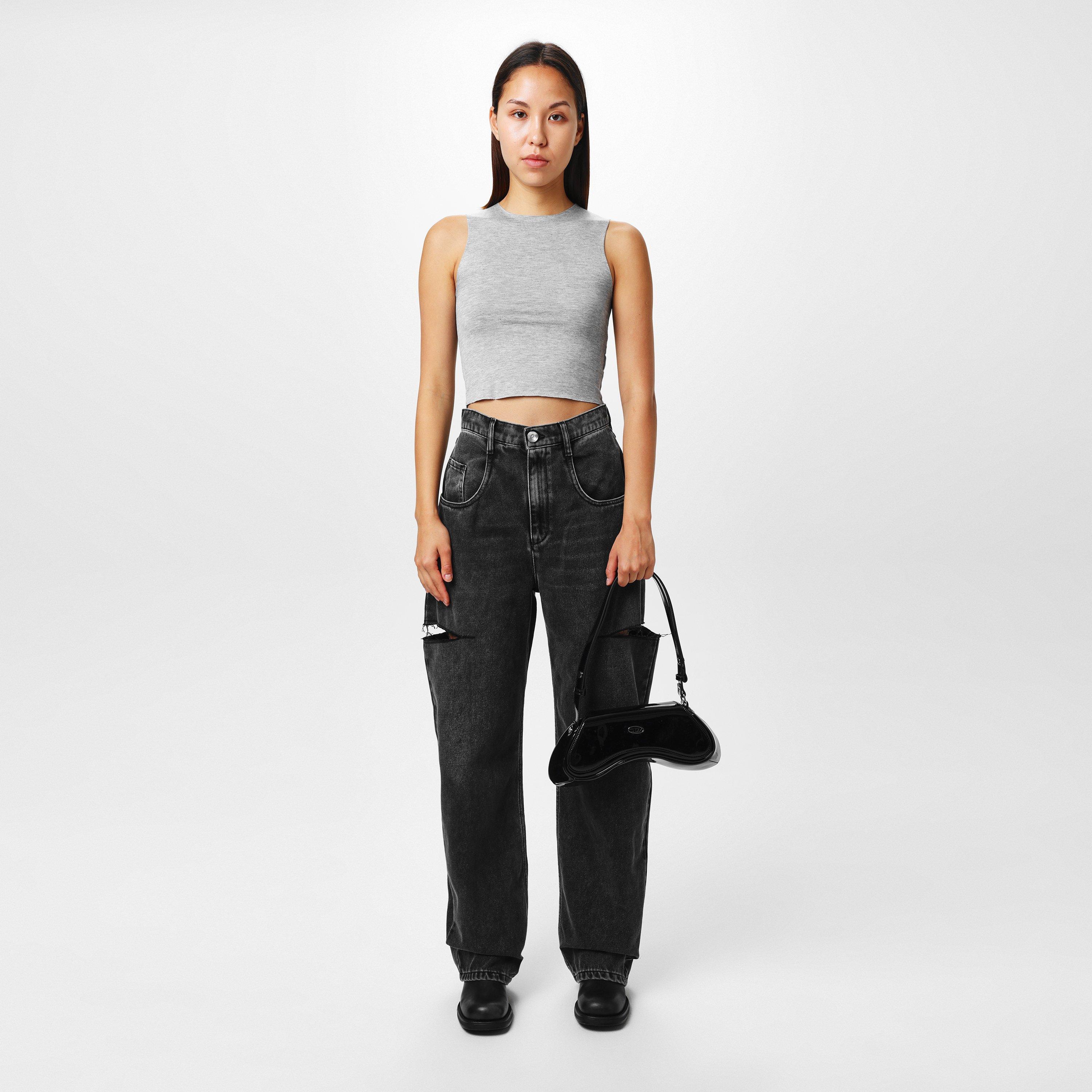 Grey - Jaded London - Back Bra Illusion Tank Top - 4