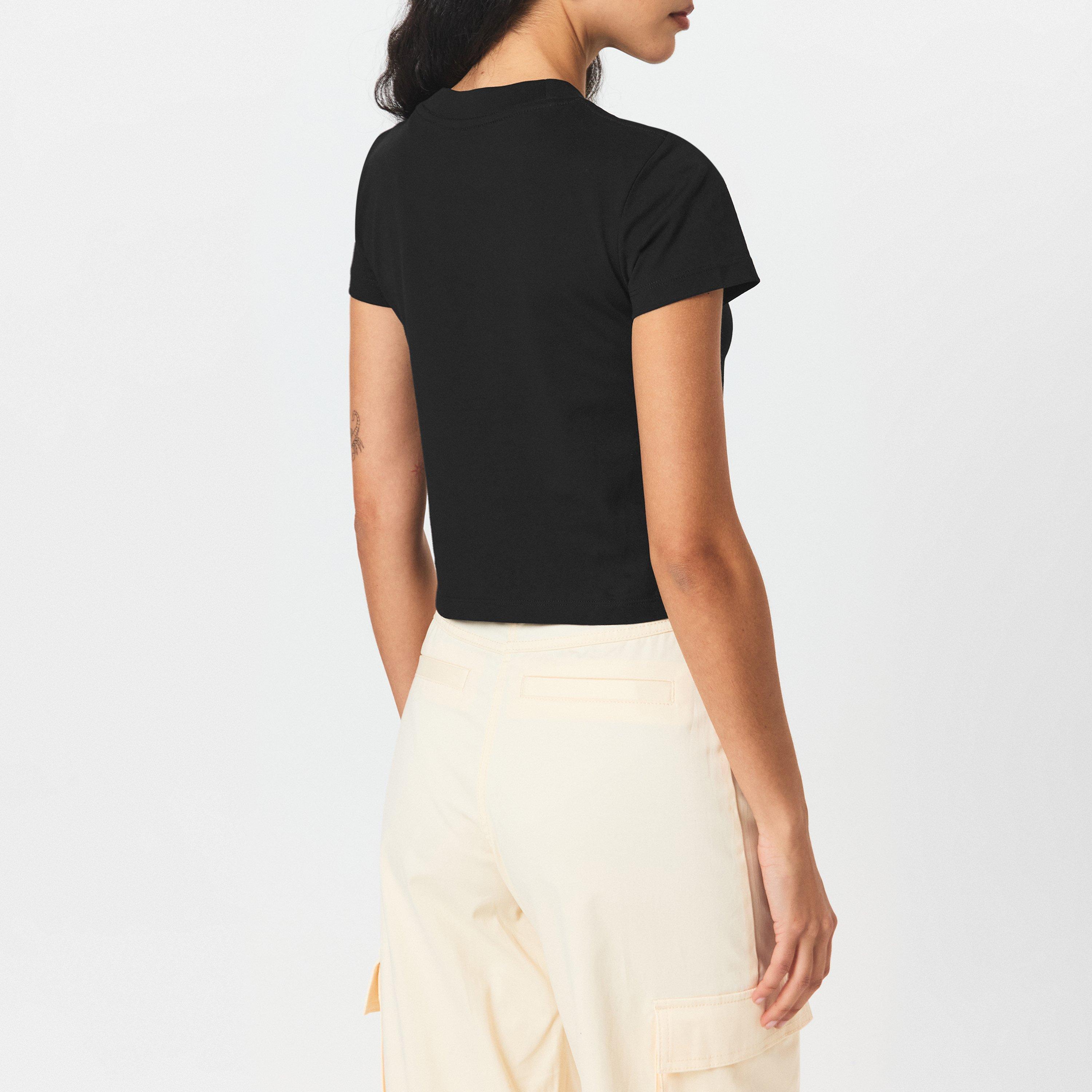 Ck Preto - Calvin Klein Jeans - Women's Script Institutional Crop Tops - 4