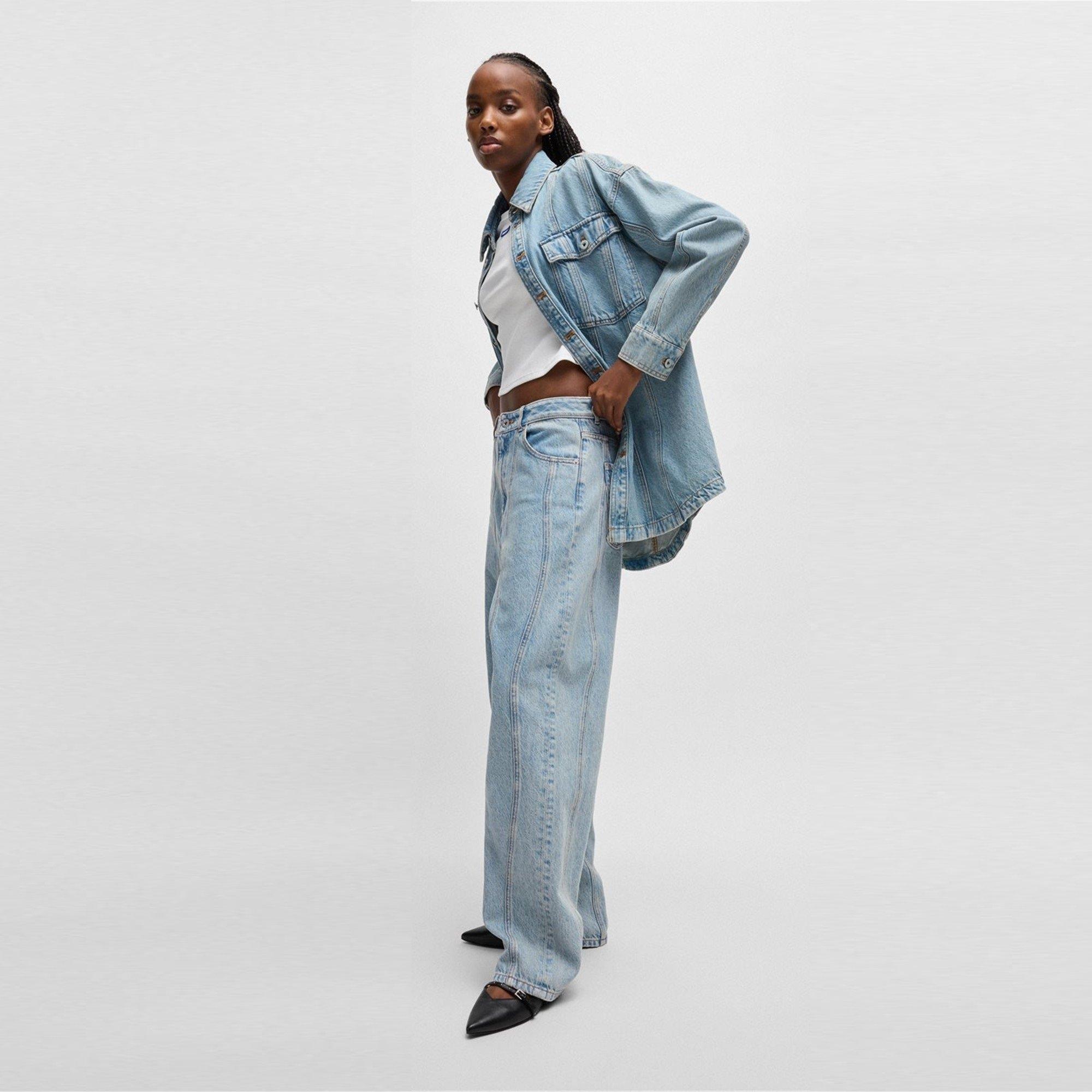 Hugo Women's Leni Blue Straight Leg Jeans - Brght Blue