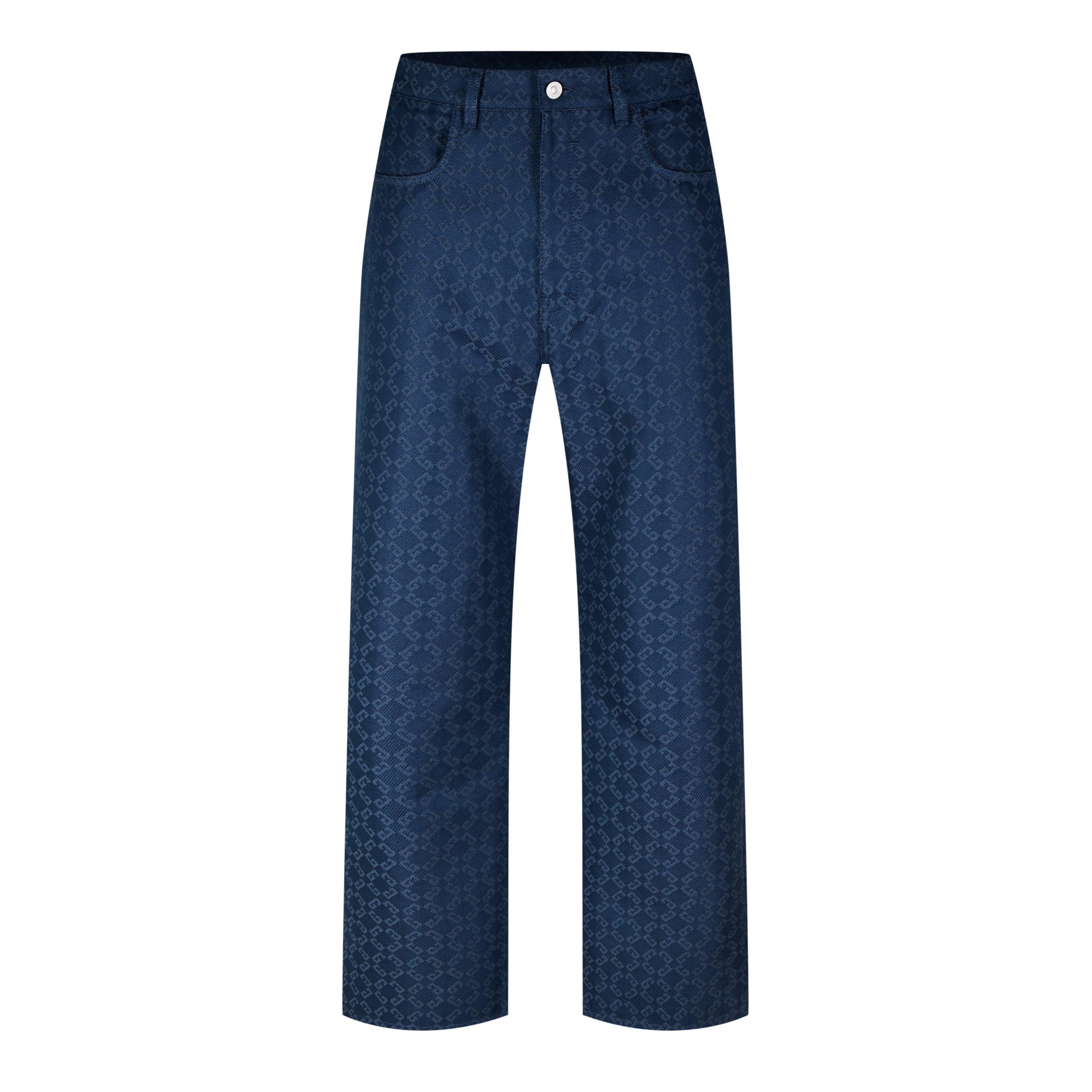 Blue - GIVENCHY - Straight Leg Logo Jacquard Jeans - 5