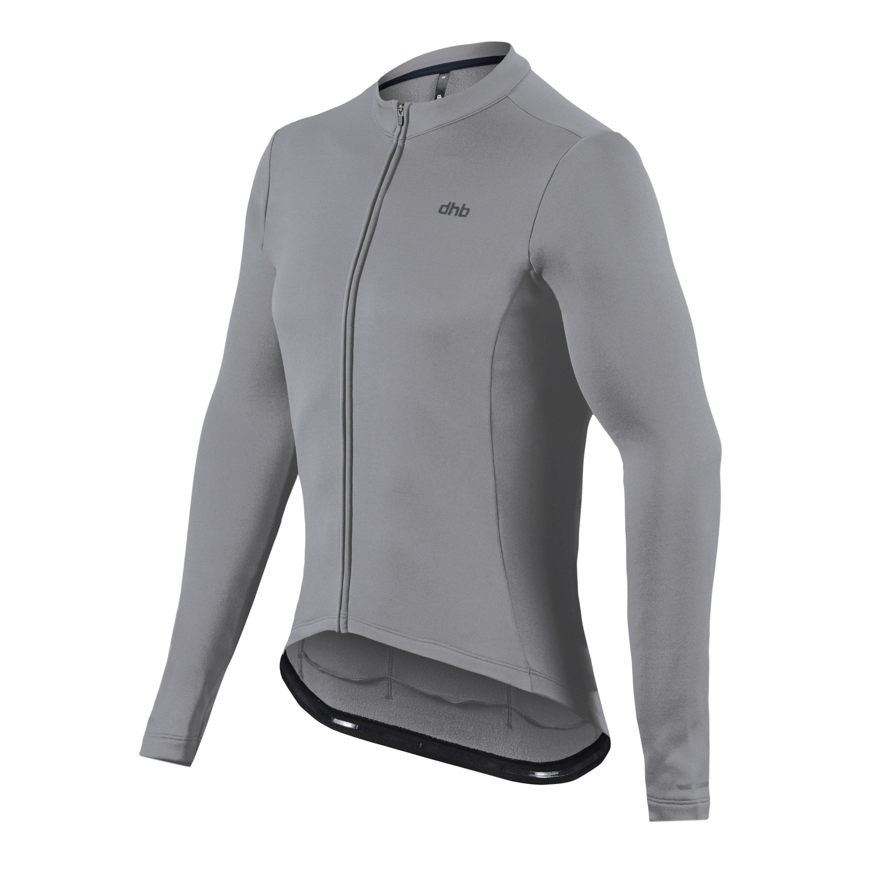 Grey - Dhb - dhb Classic Mens Thermal Long Sleeve Jersey - 3