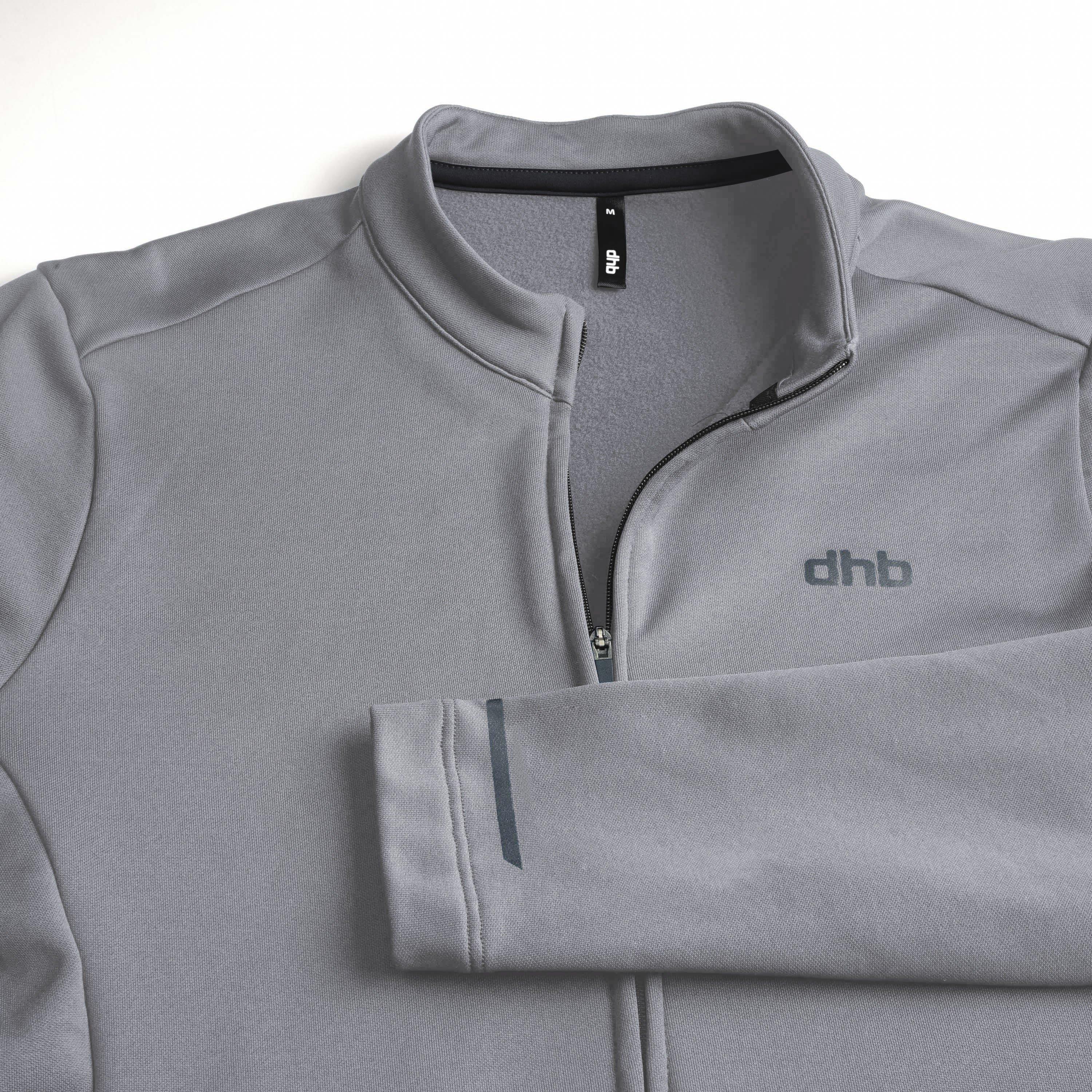 Grey - Dhb - dhb Classic Mens Thermal Long Sleeve Jersey - 4