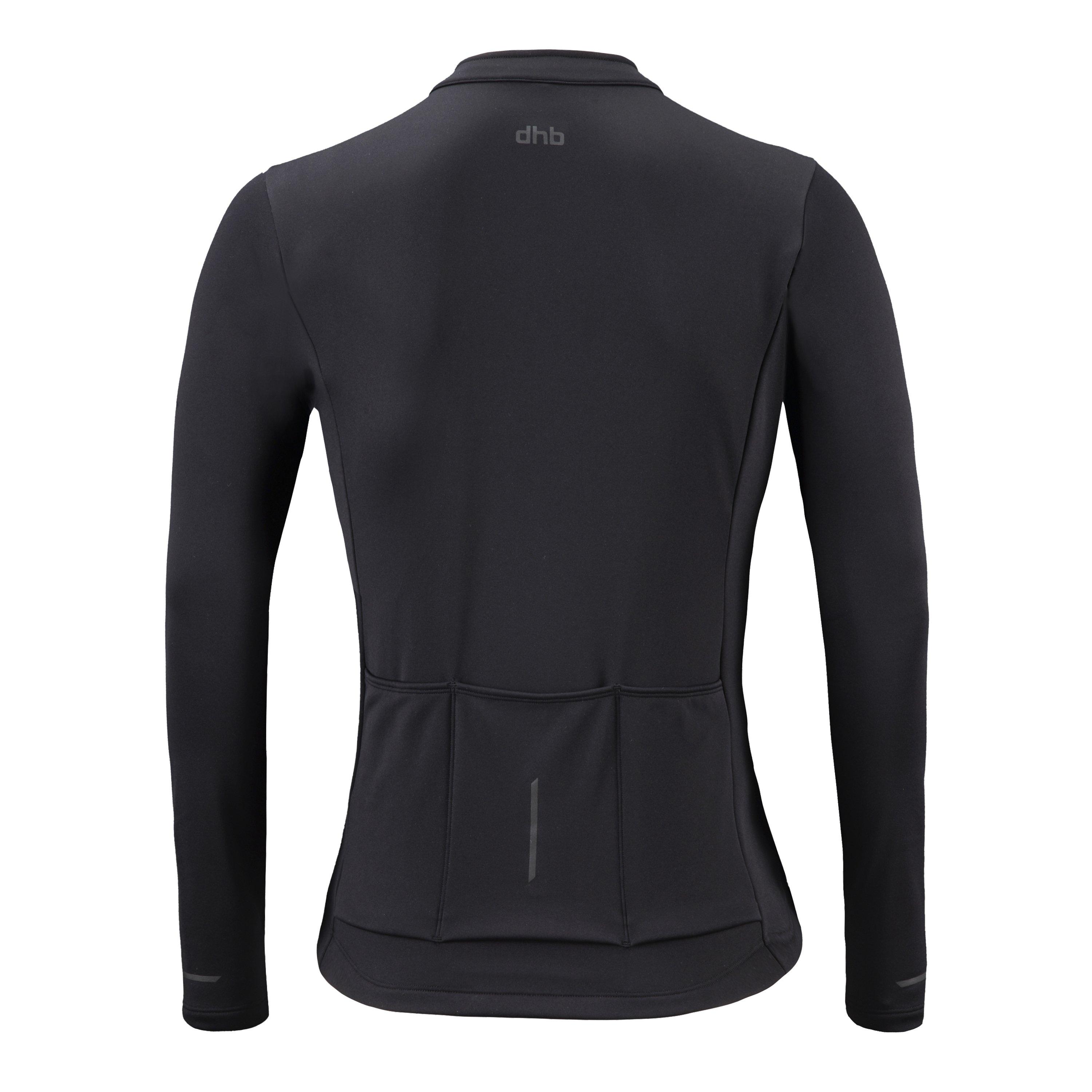 Zwart - Dhb - Classic Mens Thermal Long Sleeve Jersey - 2