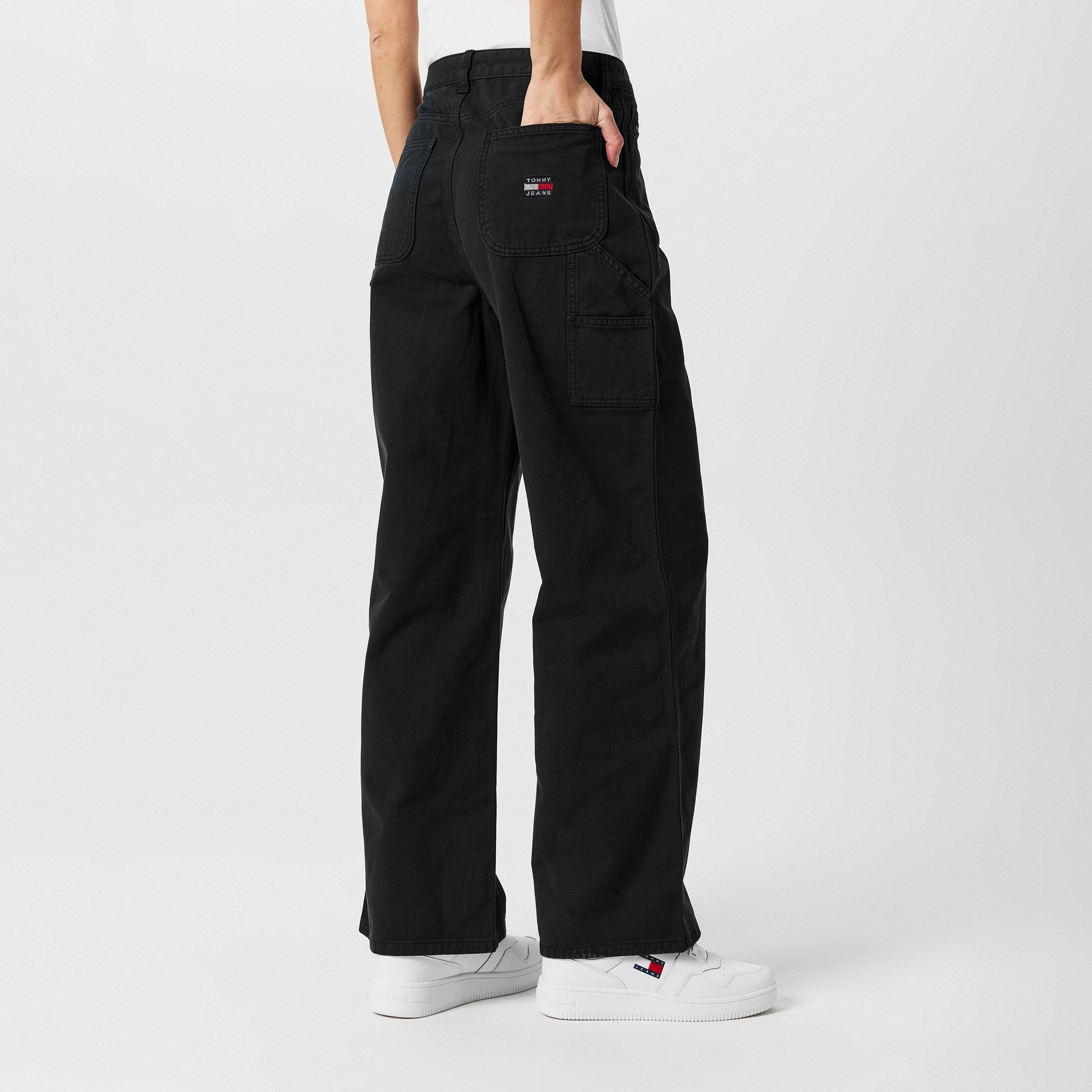 Nero - Tommy Jeans - Women's Claire High-Rise Wide Carpenter Straight Leg Jeans - 4