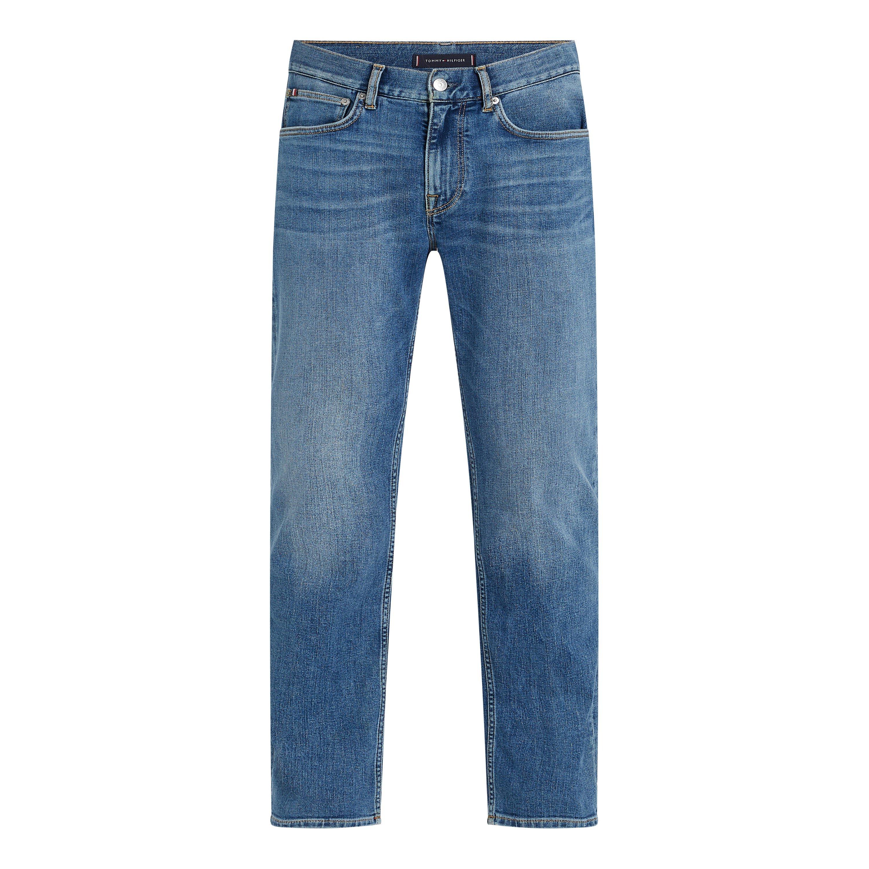 Tommy Hilfiger Men's Denton Whiskered Straight Leg Jeans - Light Blue 1An - 32W R