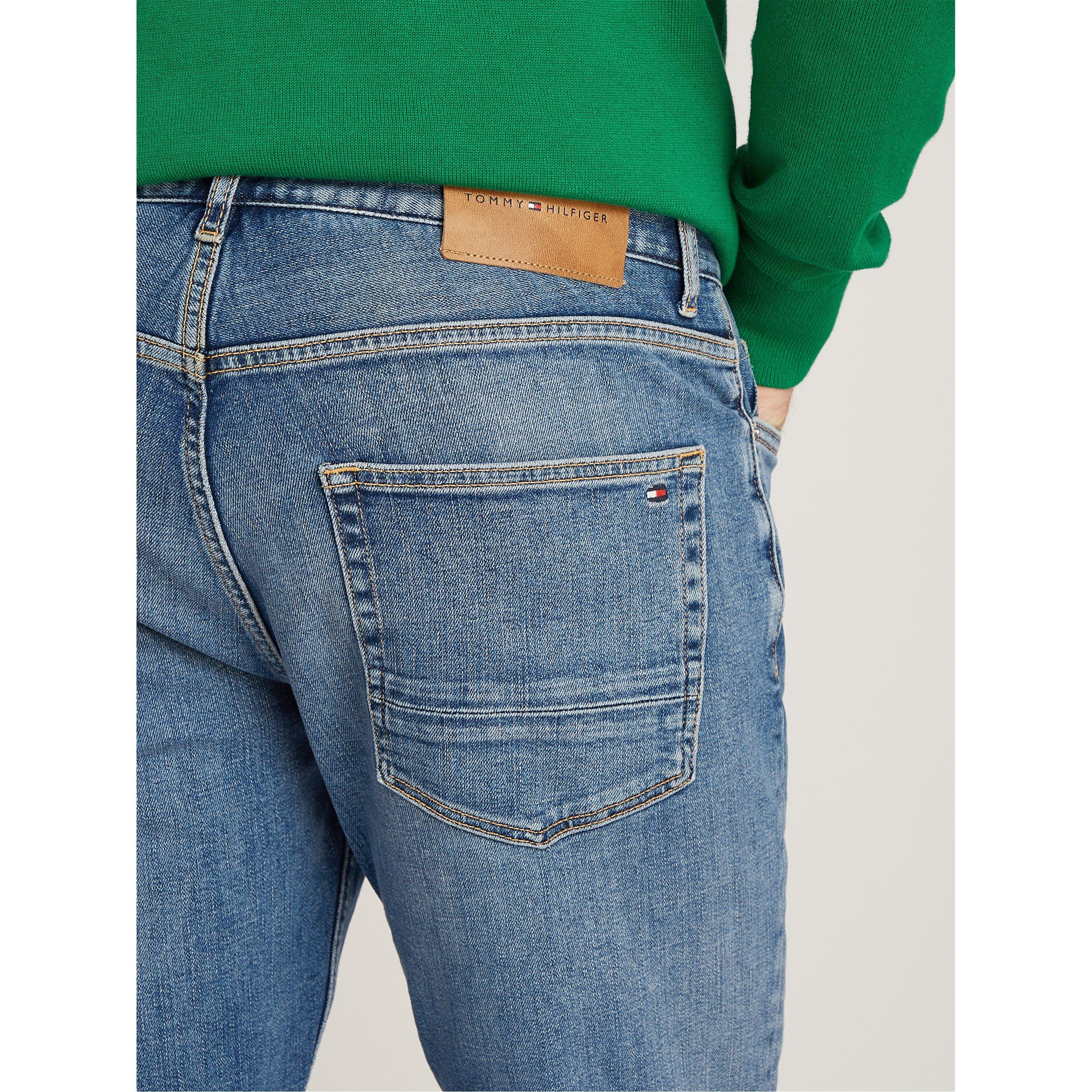 Light Blue 1AN - Tommy Hilfiger - Denton Whiskered Straight Leg Jeans - 5