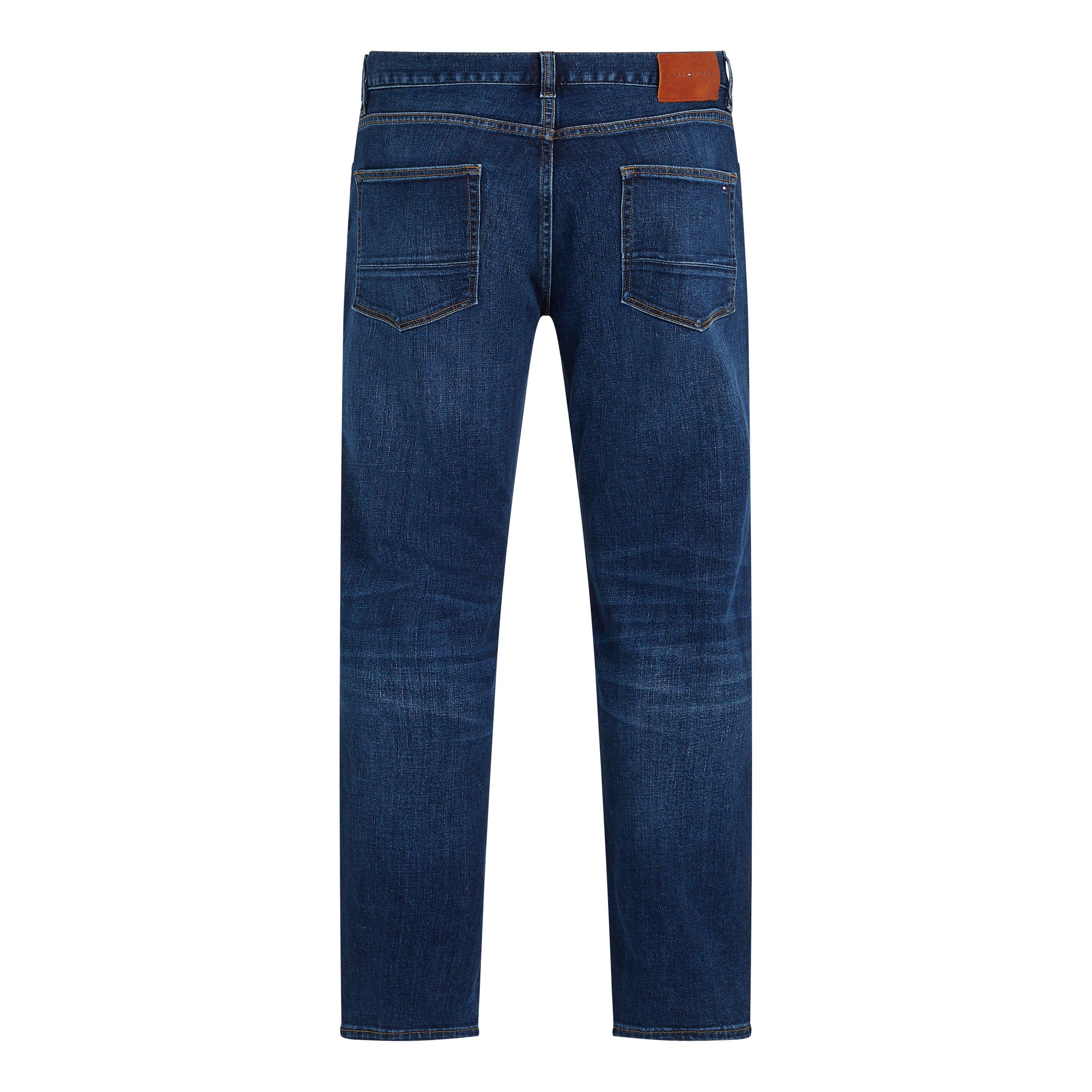 Dark Blue 1BW - Tommy Hilfiger - Denton Whiskered Straight Leg Jeans - 2