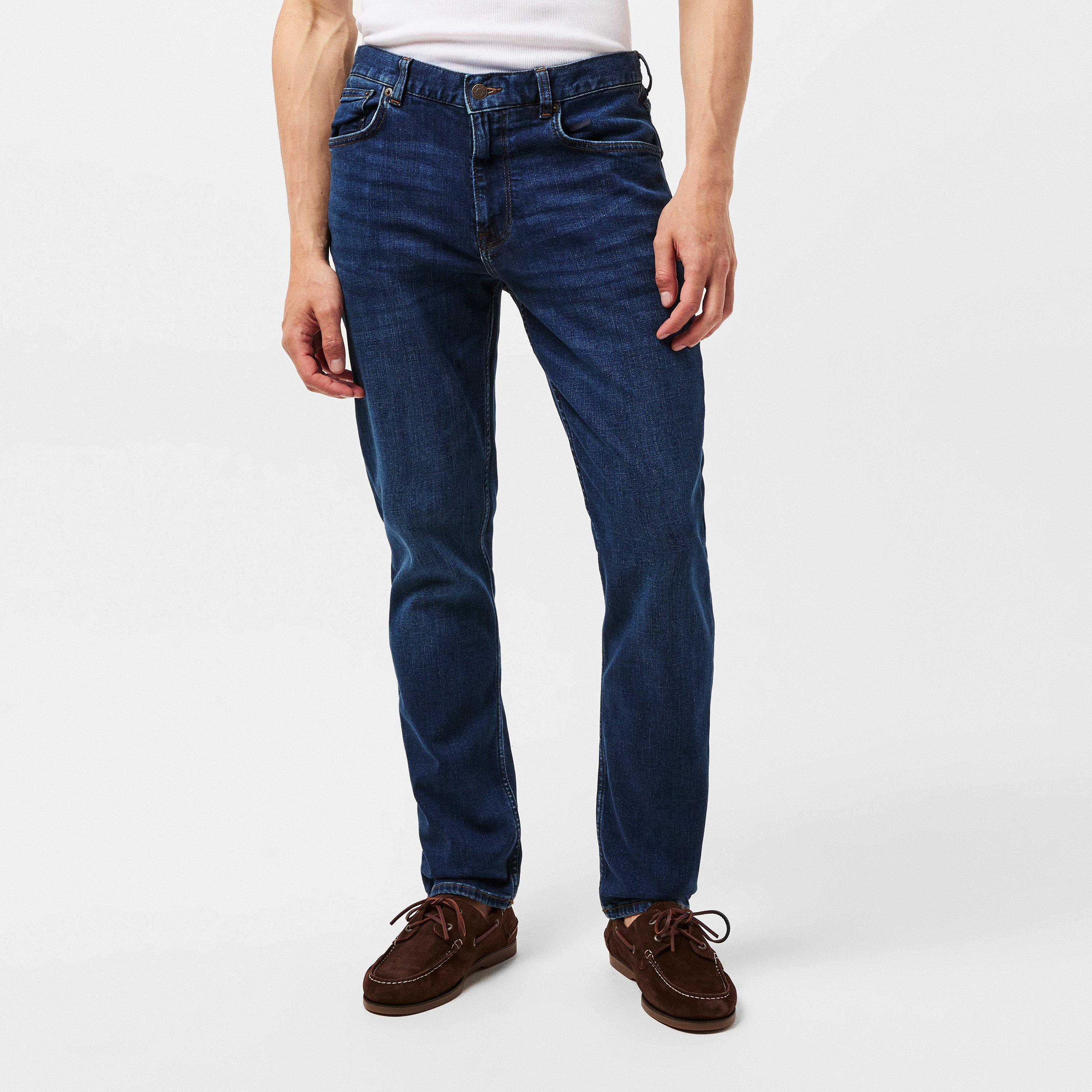 Dark Blue 1BW - Tommy Hilfiger - Denton Whiskered Straight Leg Jeans - 3
