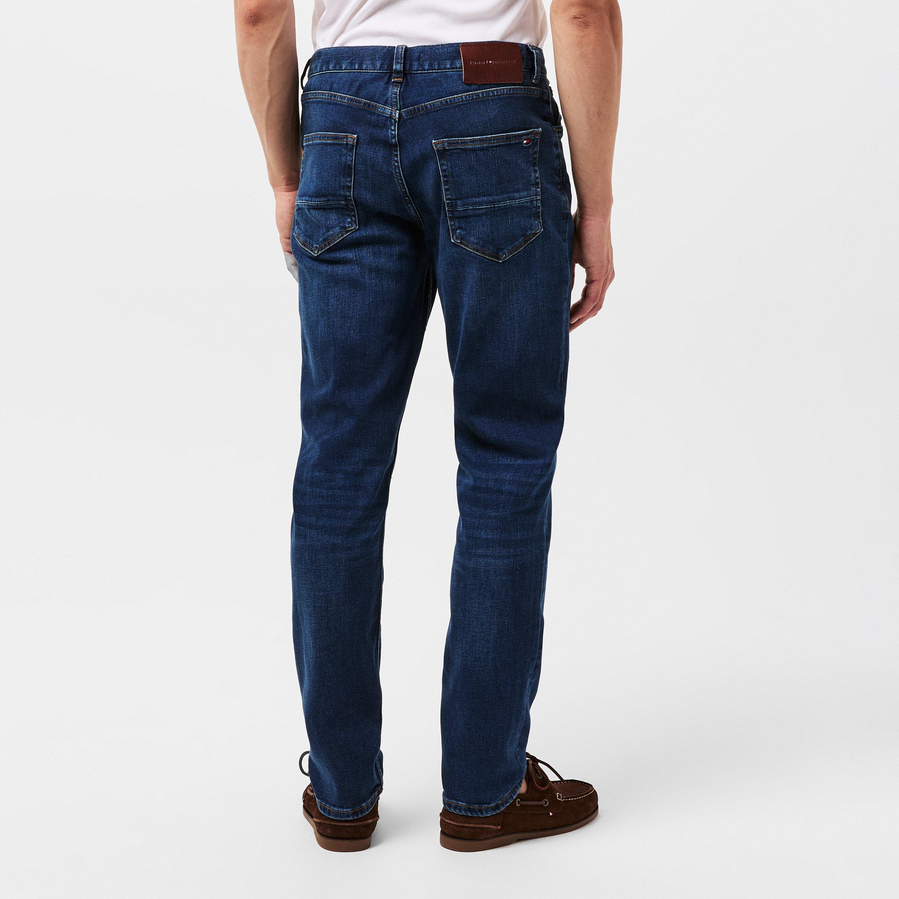 Dark Blue 1BW - Tommy Hilfiger - Denton Whiskered Straight Leg Jeans - 4