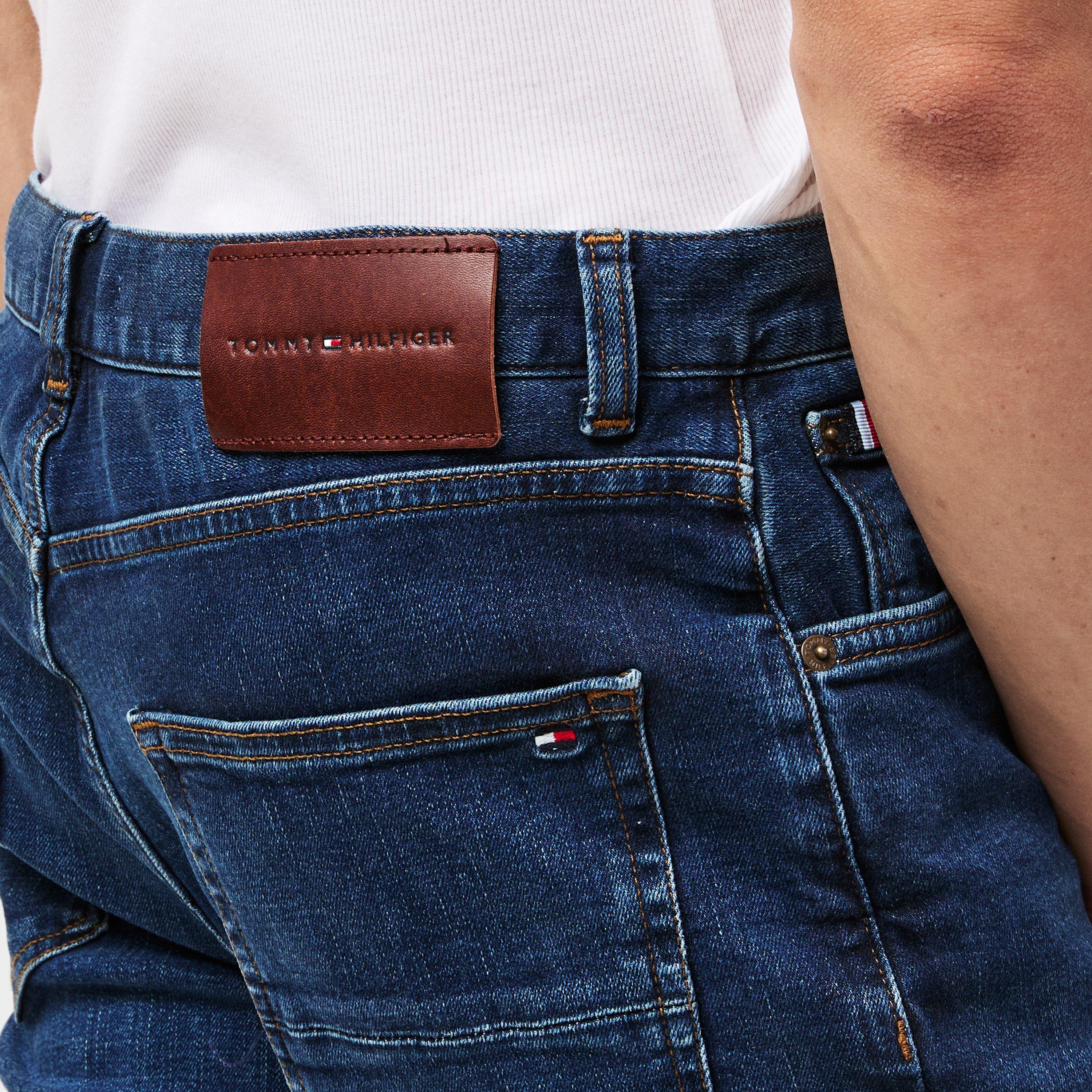 Dark Blue 1BW - Tommy Hilfiger - Denton Whiskered Straight Leg Jeans - 5