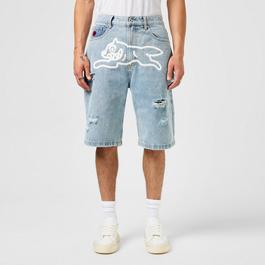 ICECREAM Running Dog Denim Shorts