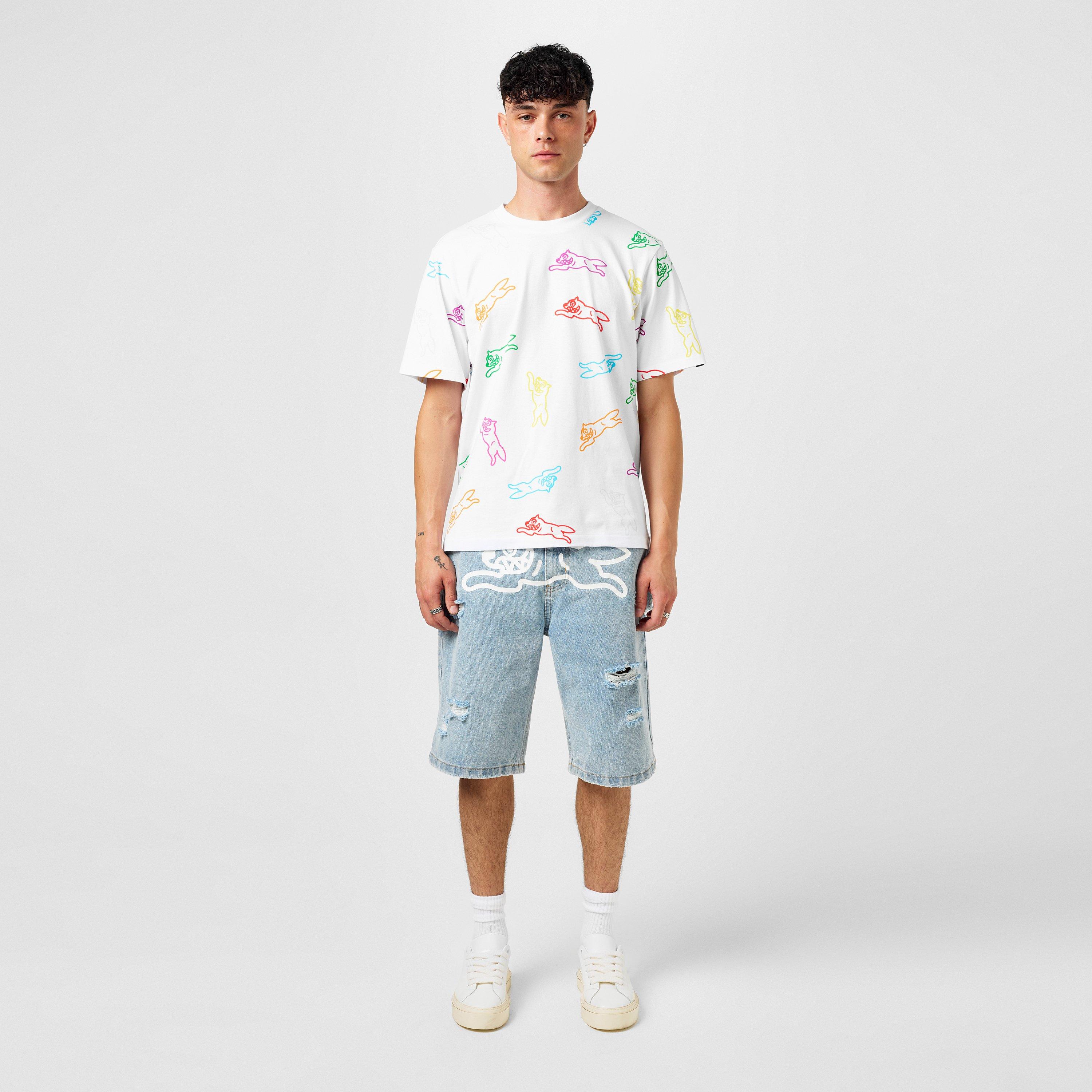 HvyWsh Blu/Wht - ICECREAM - Running Dog Denim Shorts - 4