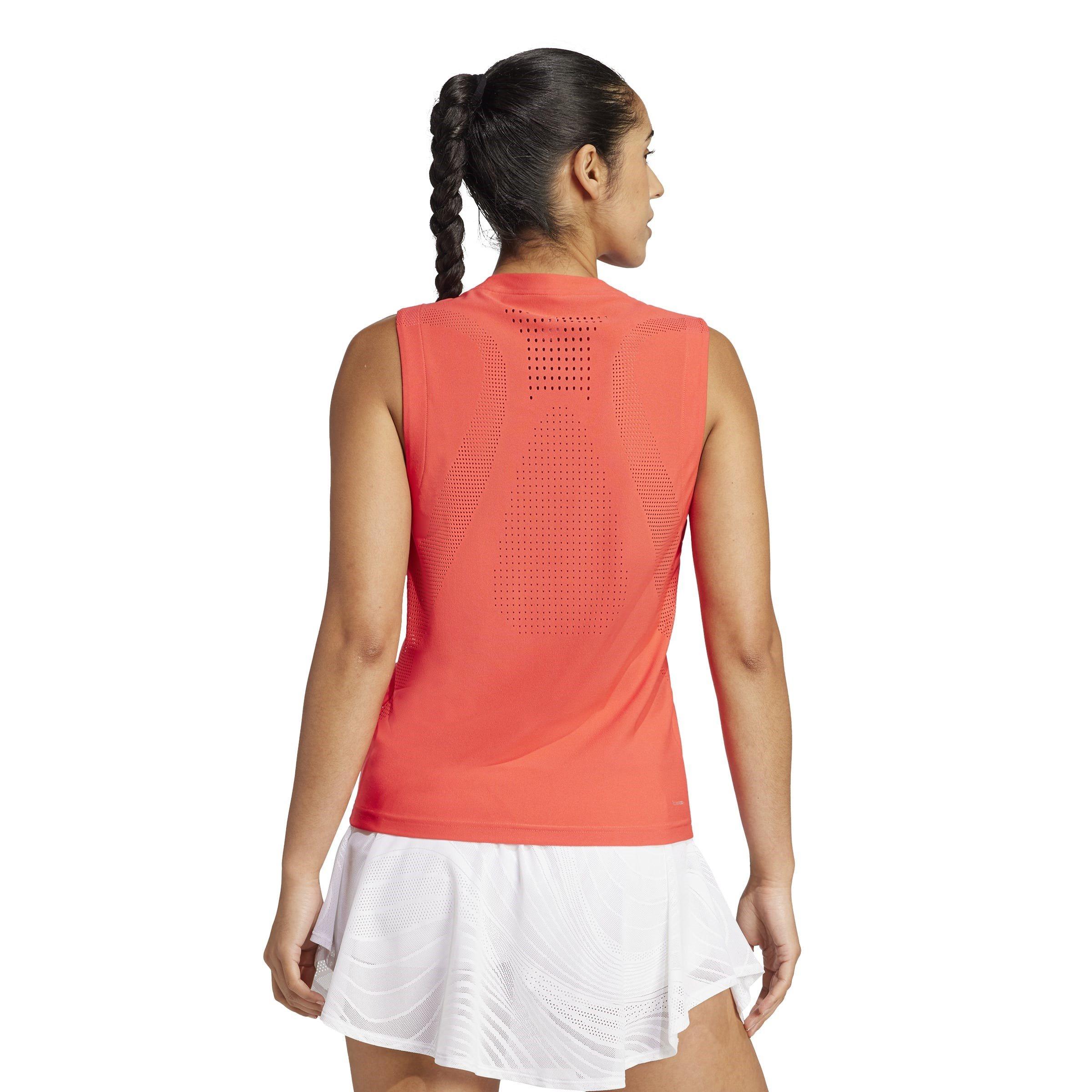 Rood - adidas - Tennis Pro Climacool+ Match Tank Top - 3