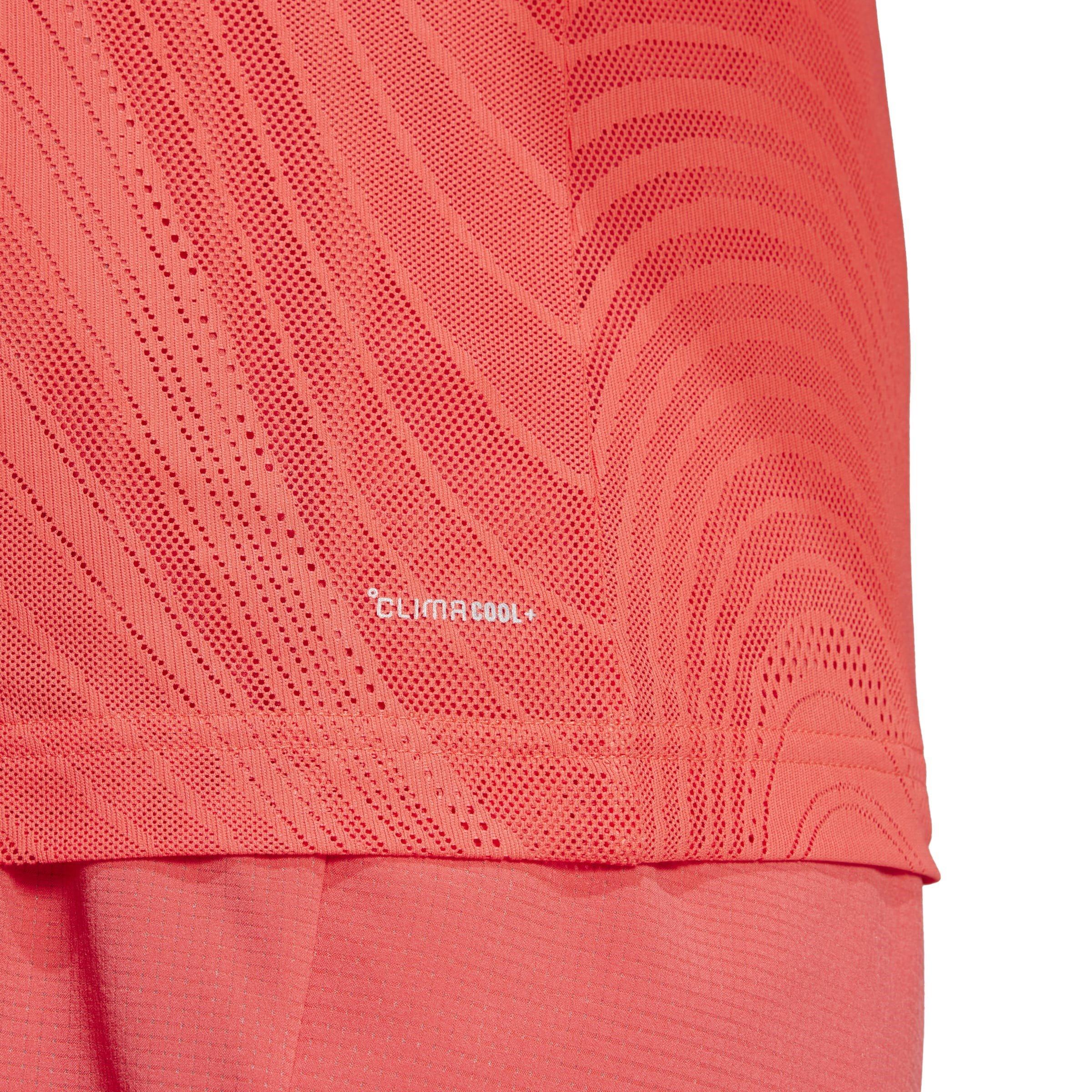 Rot - adidas - Tennis Pro Climacool+ Mesh FreeLift T-Shirt - 6
