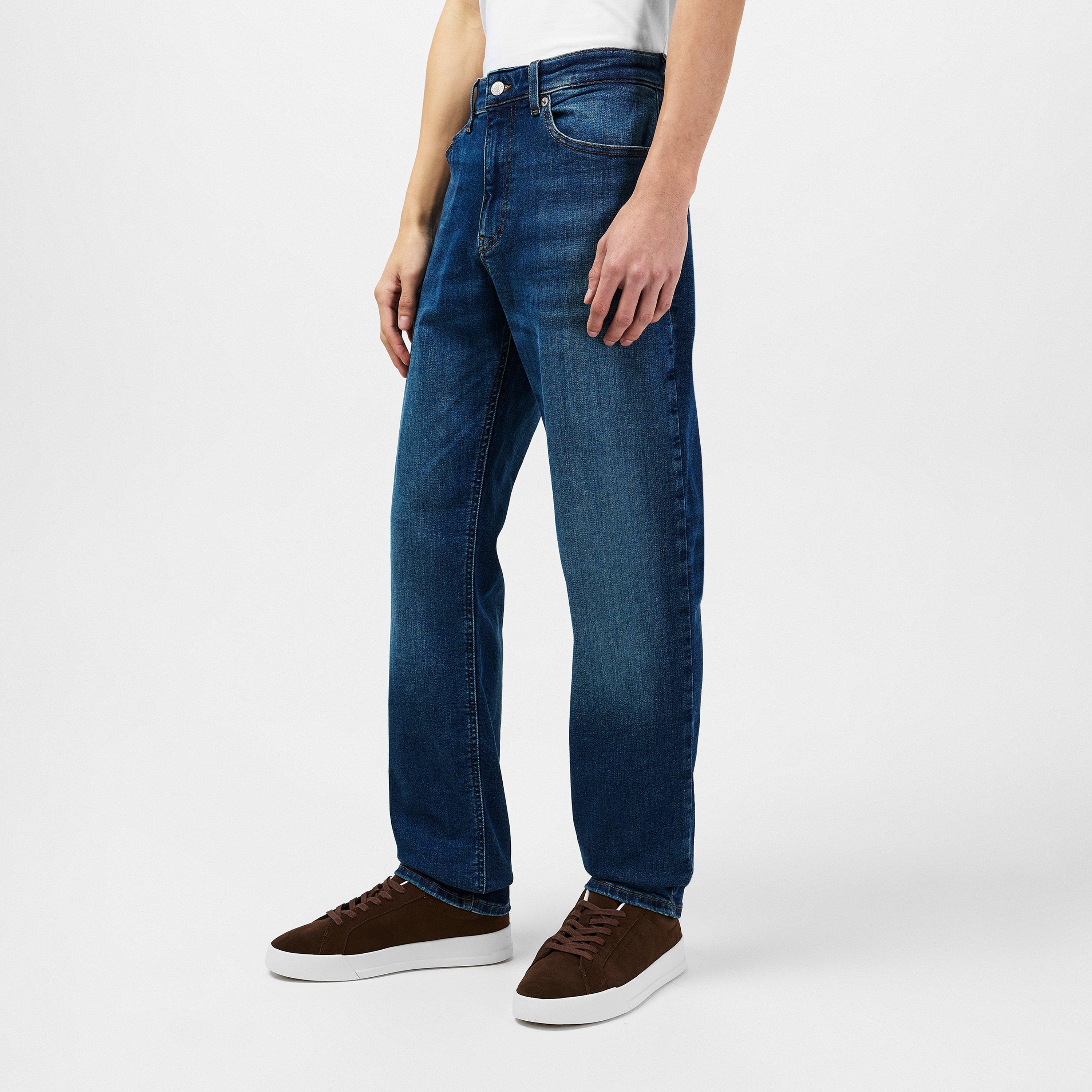 Denim escuro - Tommy Jeans - Men's Ryan Straight Leg Jeans - 5