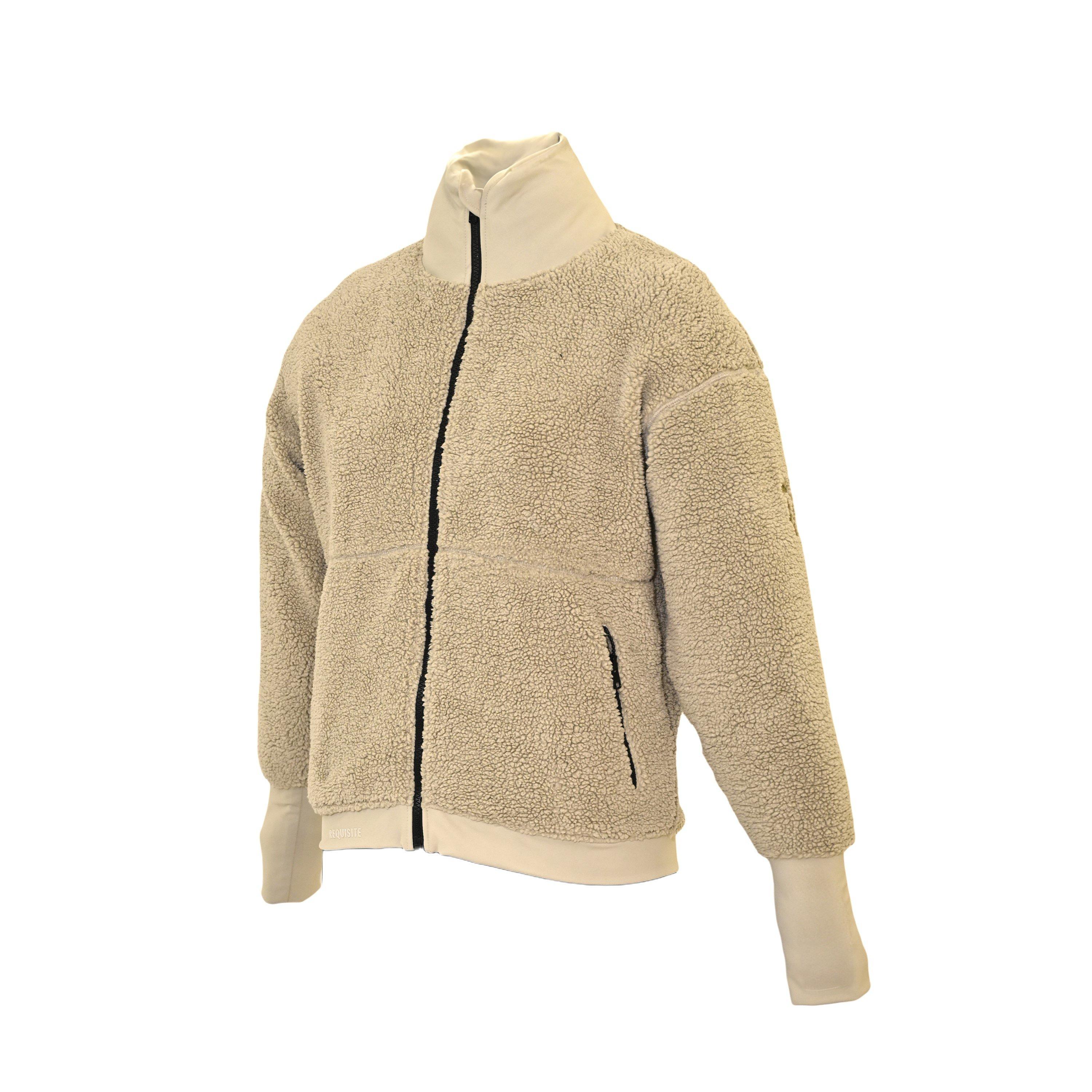 Kadulja - Requisite - Essential Sherpa Wind Resistant Teddy Fleece Long Sleeve Oversized Fit Equestrian Jacket - 2