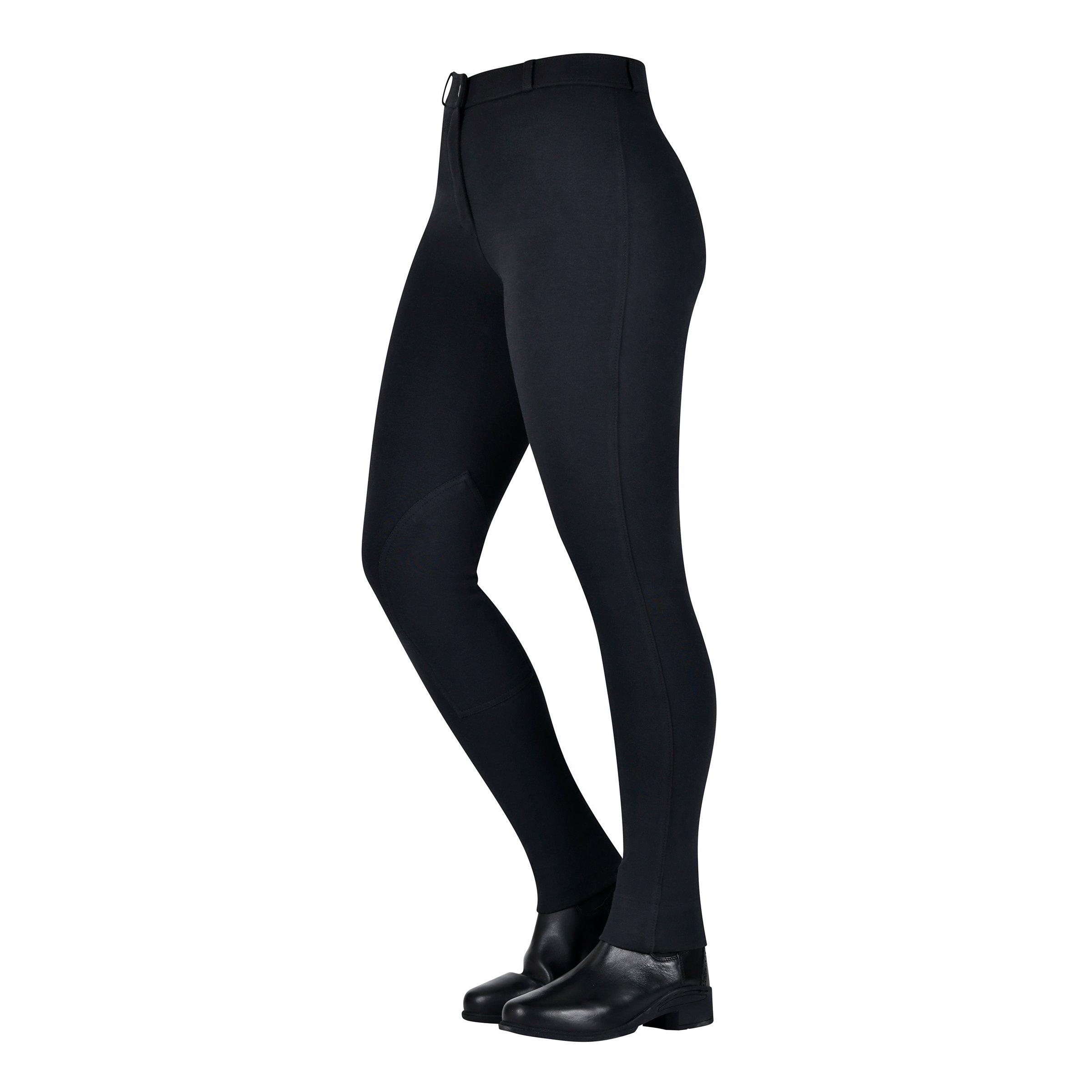 Black - Saxon - Warm Up Riding Jodhpurs - 1