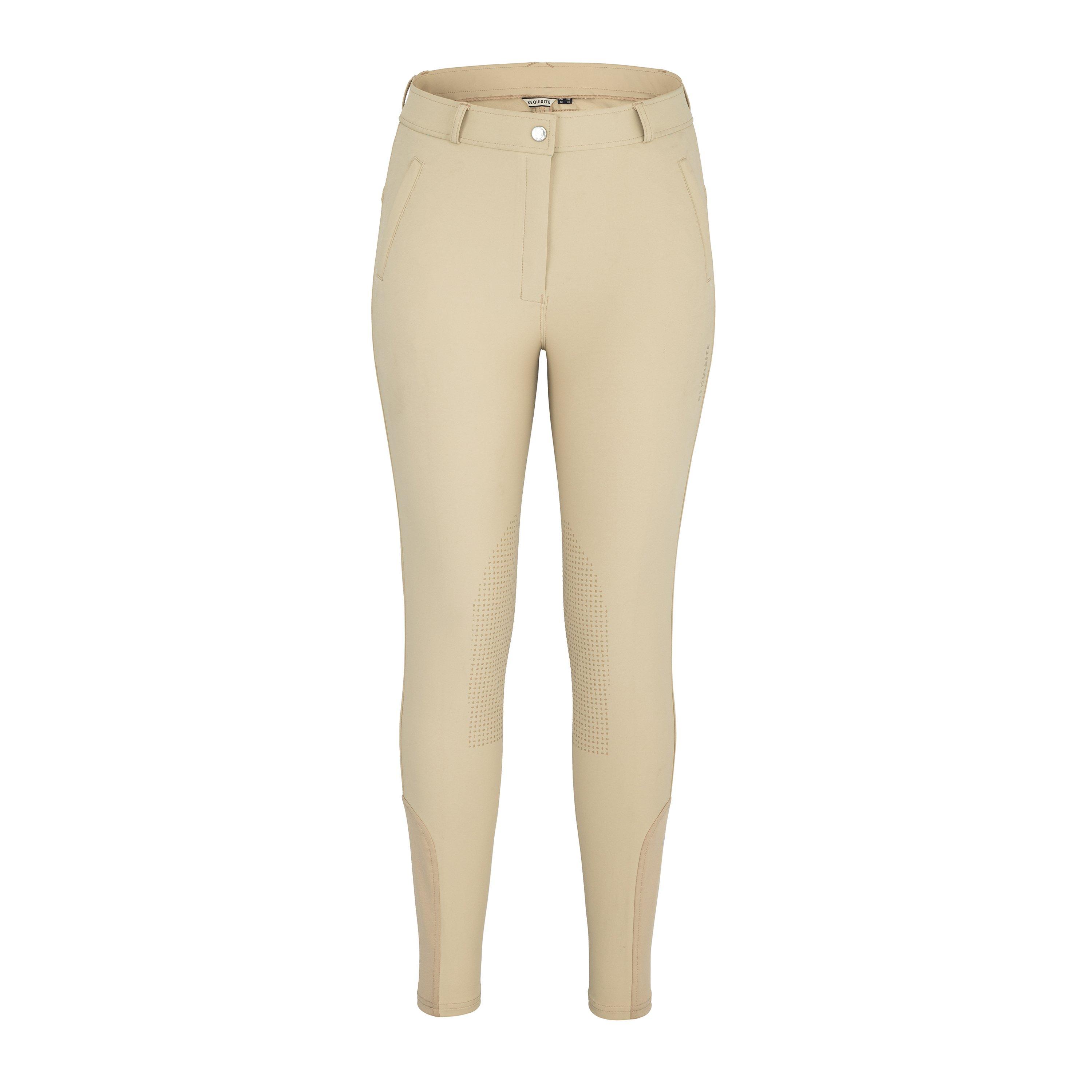 Beige - Requisite - Competition Silicon Knee-Patch Breeches - 1
