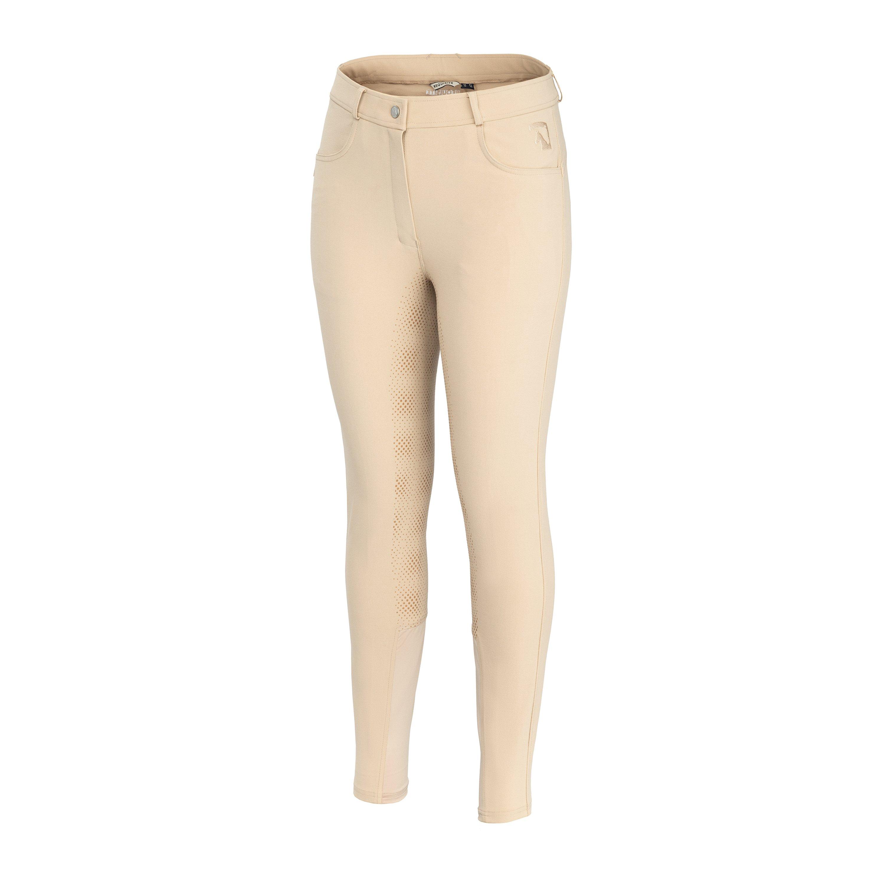 Beige - Requisite - High-Strech Full Grip Breeches Womens - 3