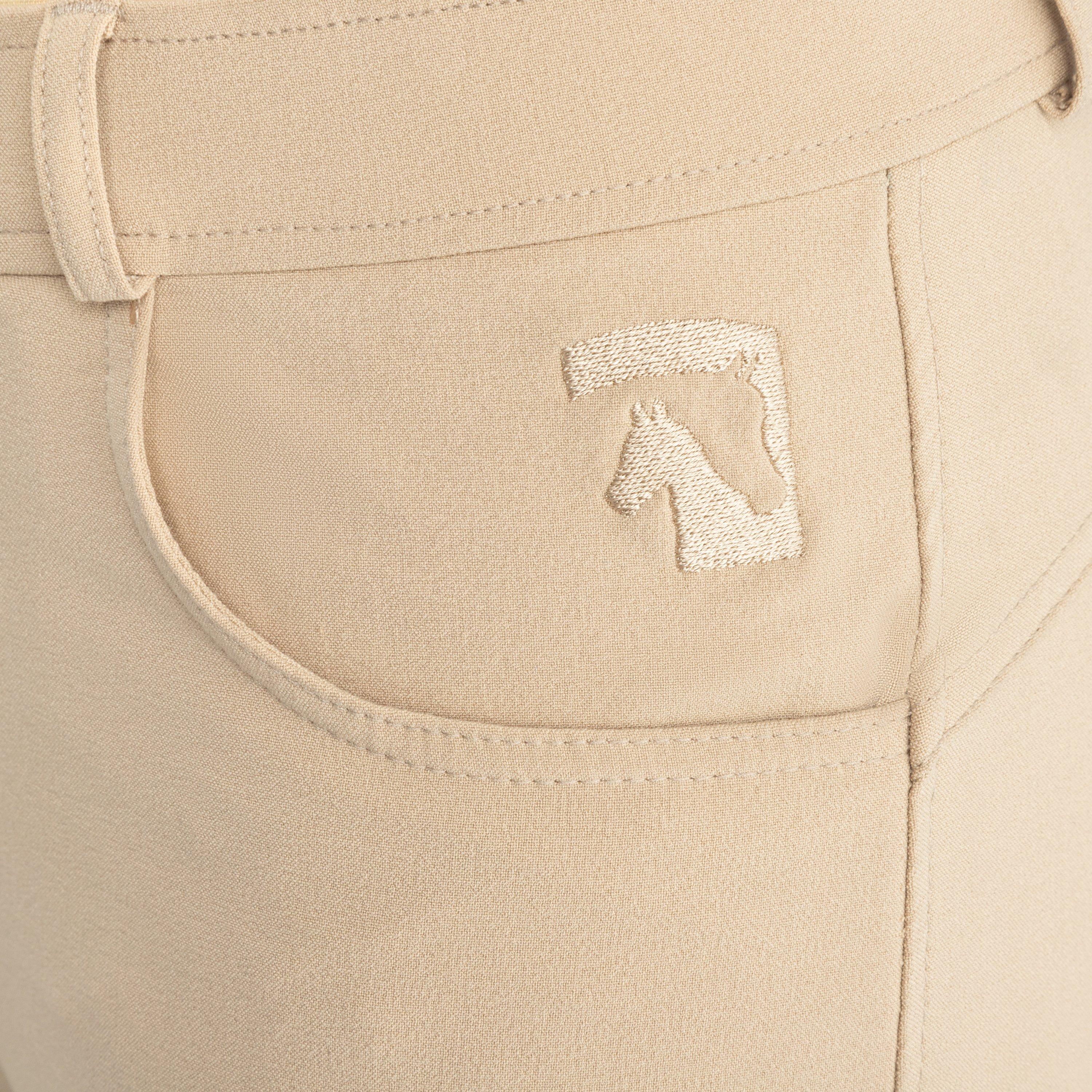 Beige - Requisite - High-Strech Full Grip Breeches Womens - 4