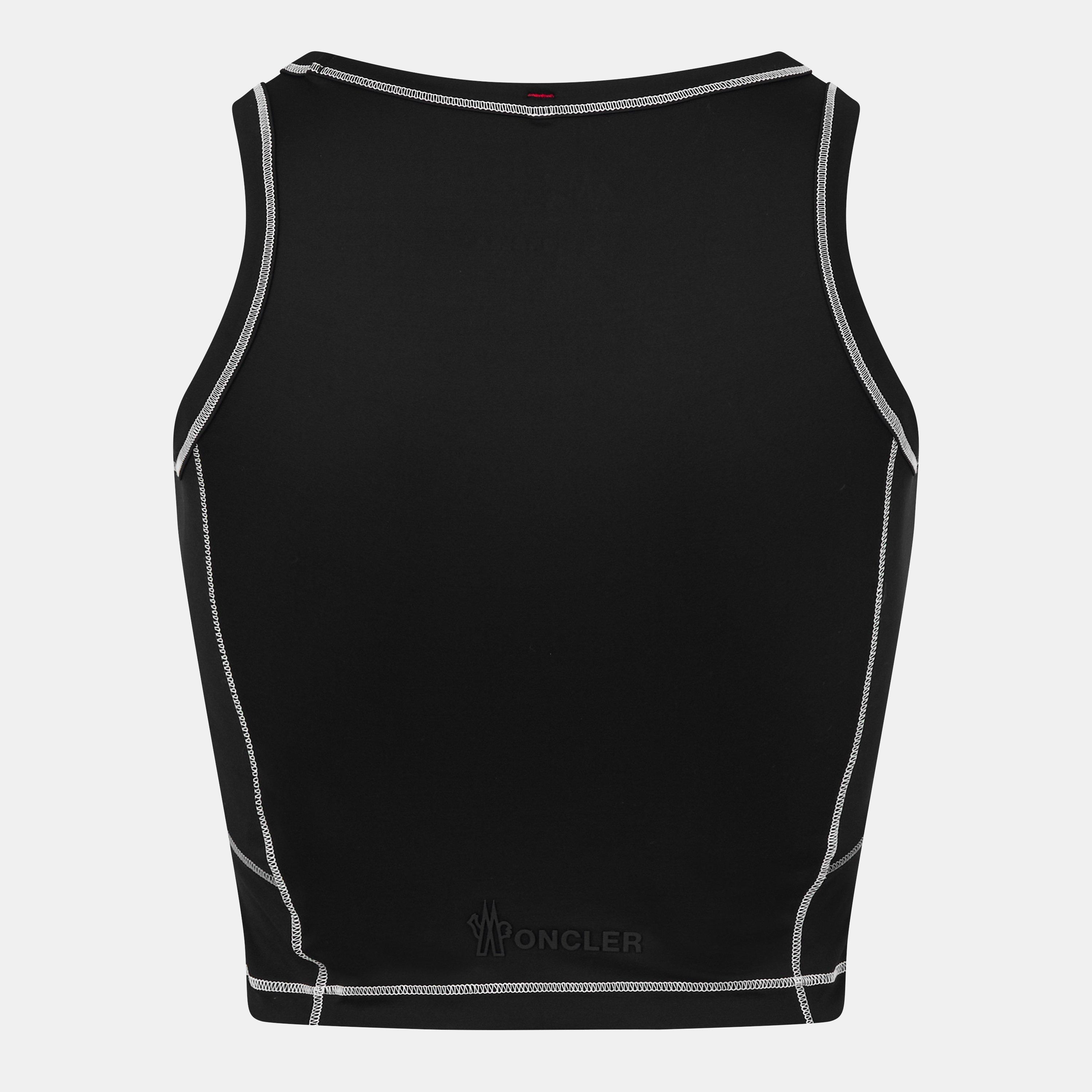 Black 999 - Moncler Grenoble - Women's Technical Stretch Strappy Crop Top - 2