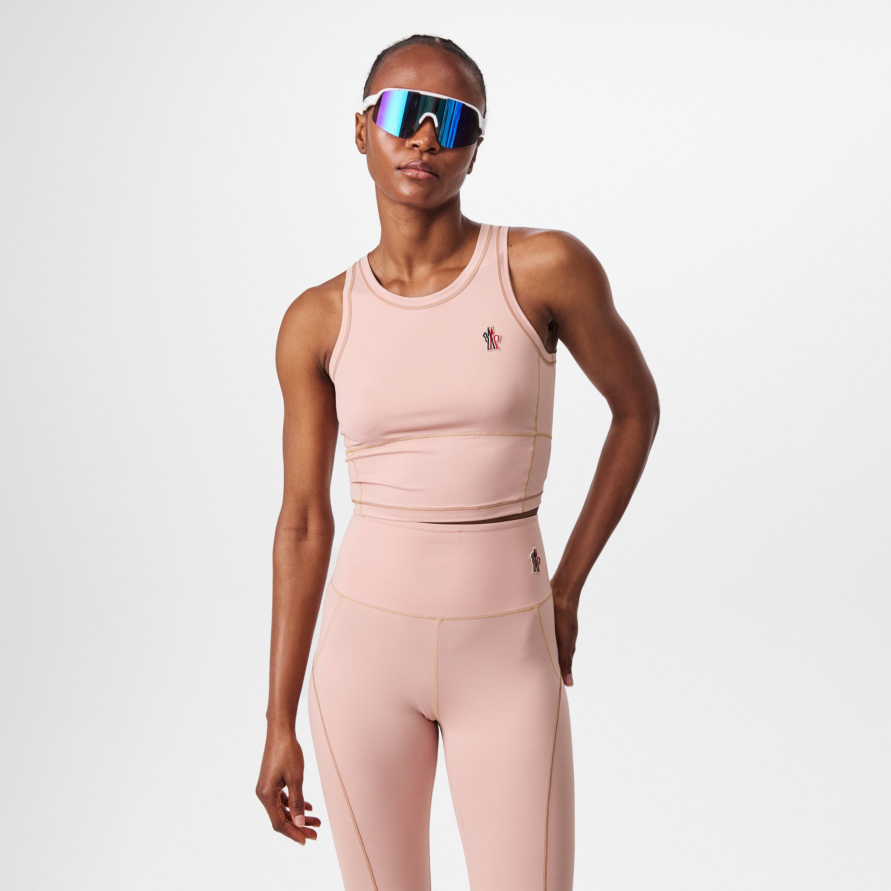 Pink 51V - Moncler Grenoble - Women's Moncler Logo Crop Top - 3