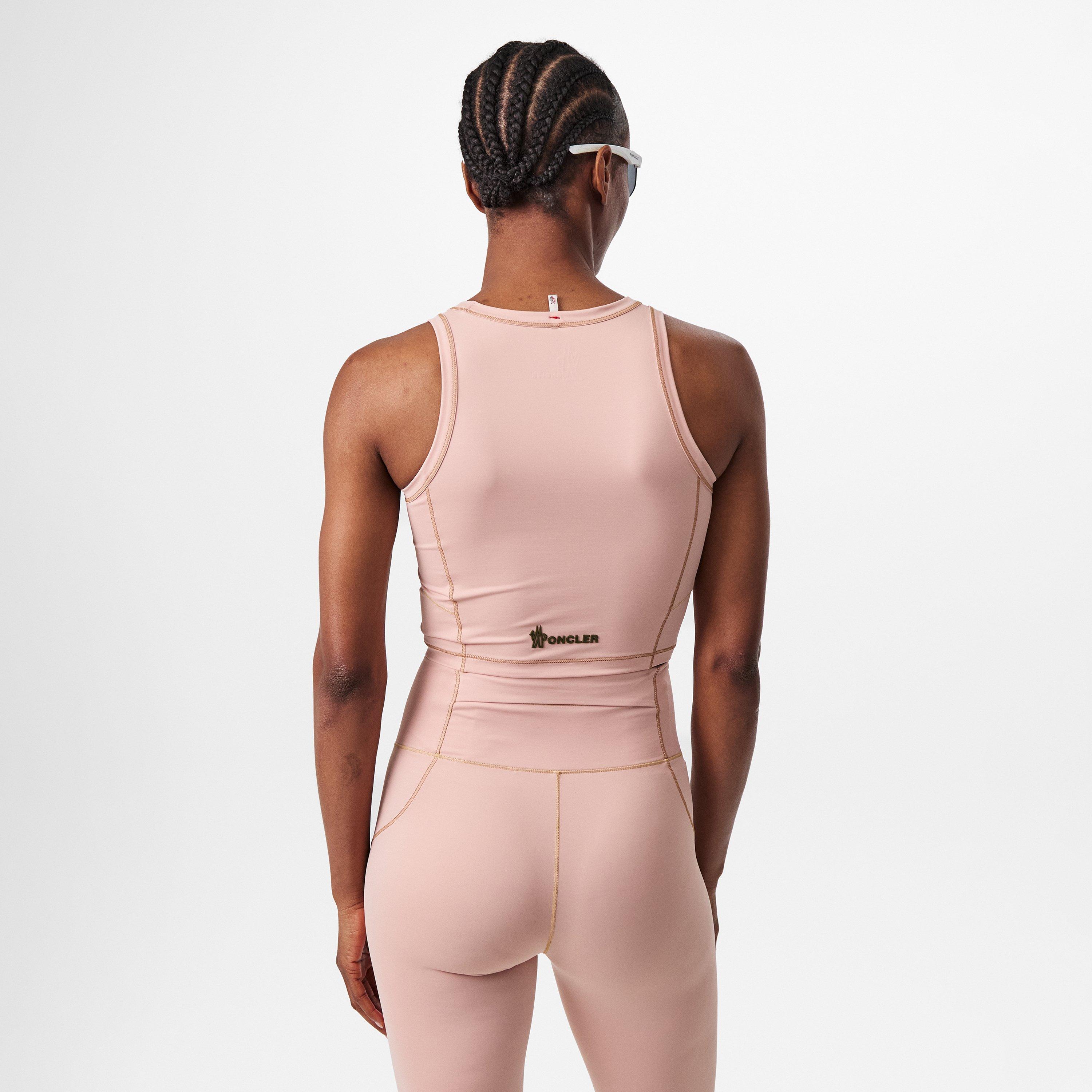 Pink 51V - Moncler Grenoble - Women's Moncler Logo Crop Top - 4