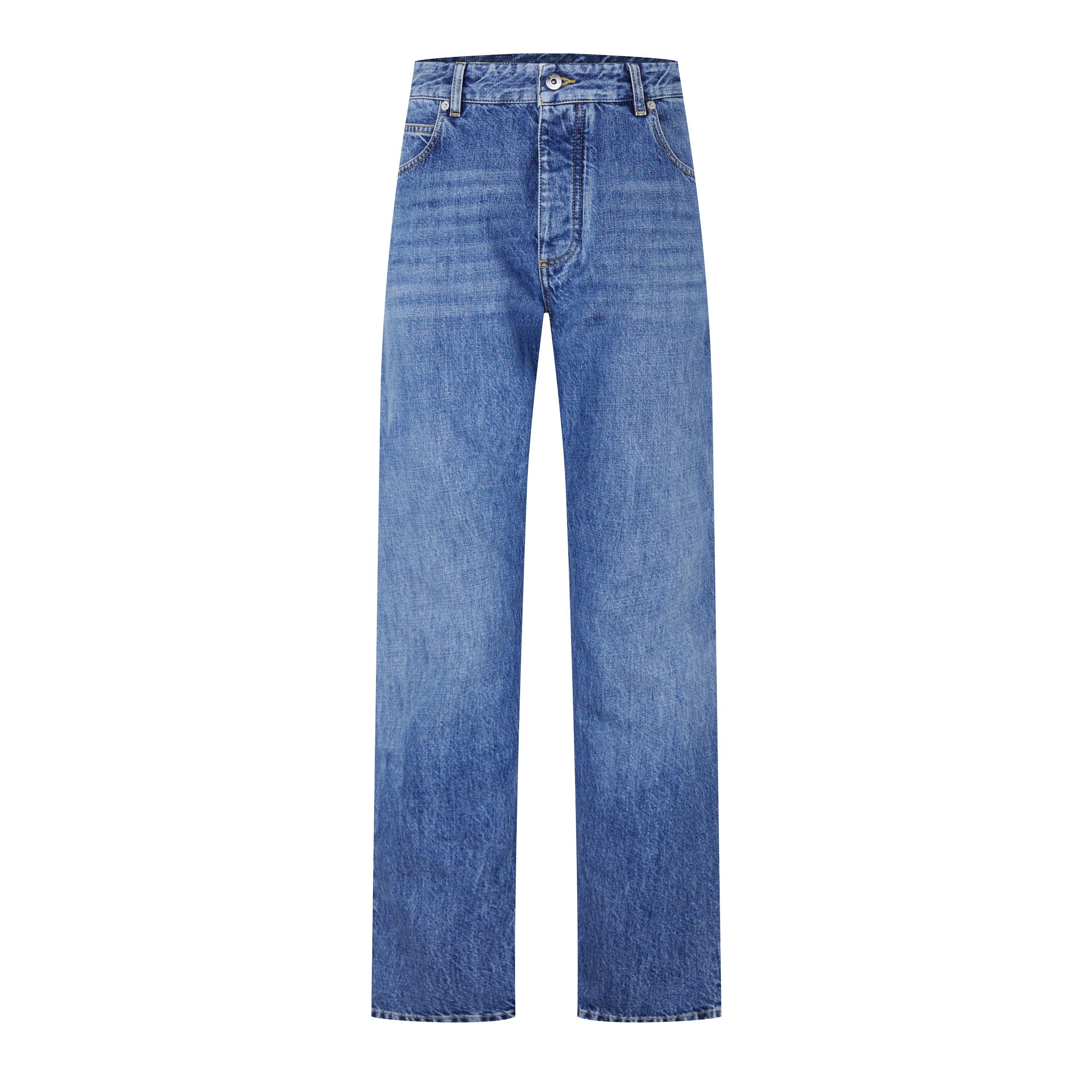 Blue - Bottega Veneta - Men's Vintage Indigo Straight Leg Jeans - 1