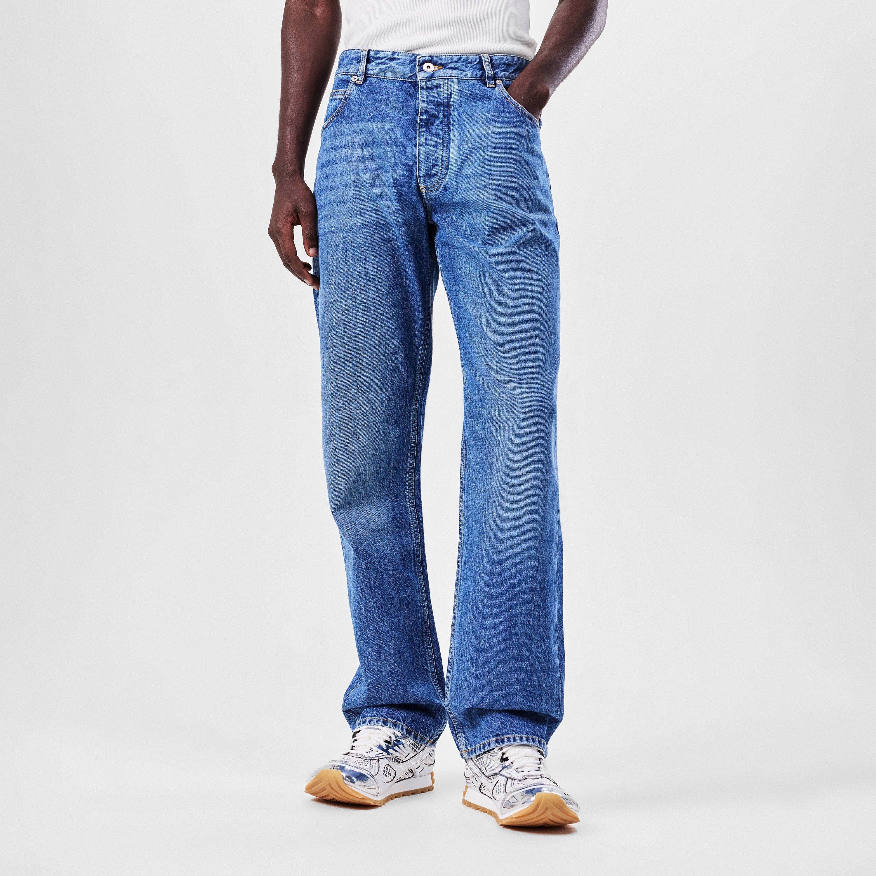 Blue - Bottega Veneta - Men's Vintage Indigo Straight Leg Jeans - 3