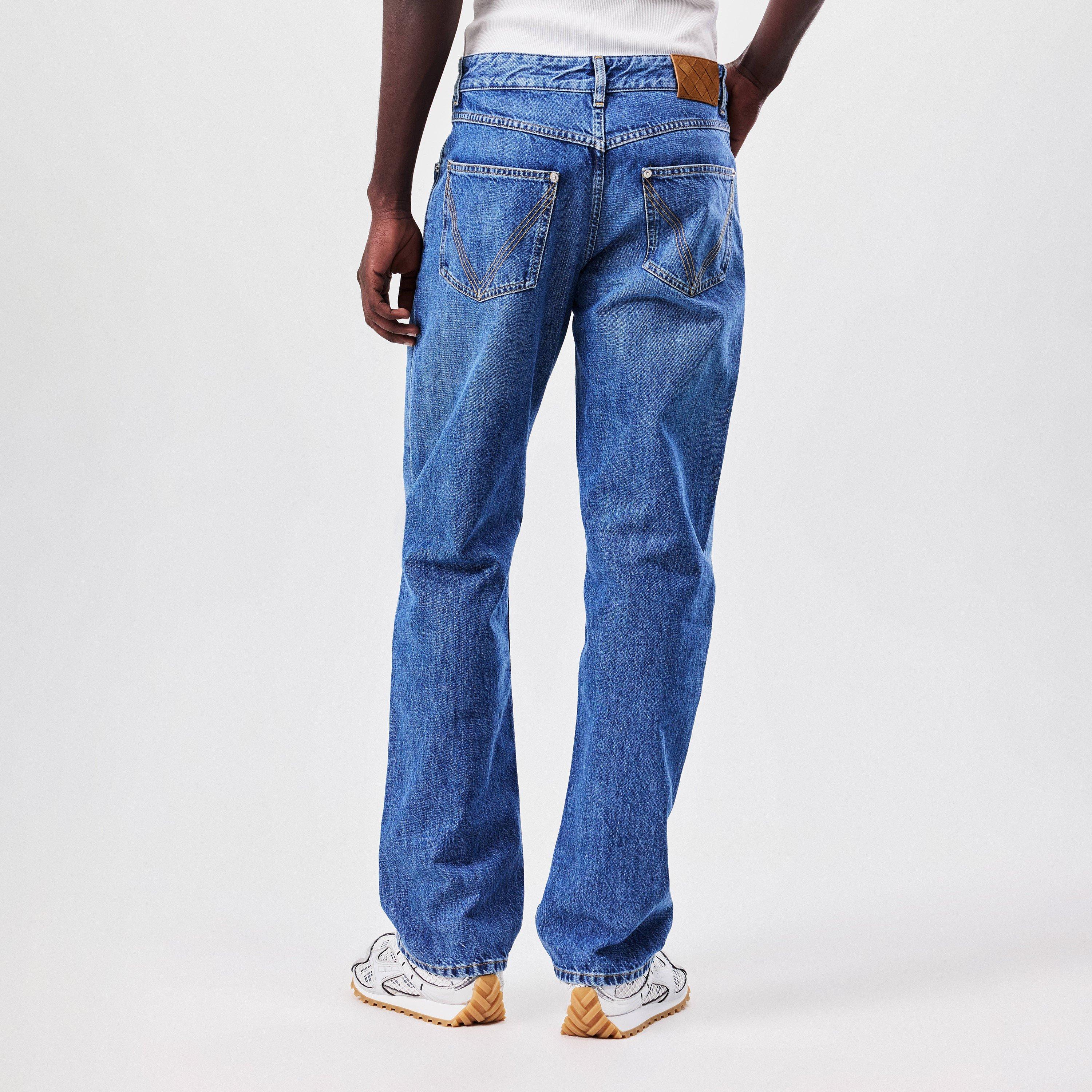 Blue - Bottega Veneta - Men's Vintage Indigo Straight Leg Jeans - 4