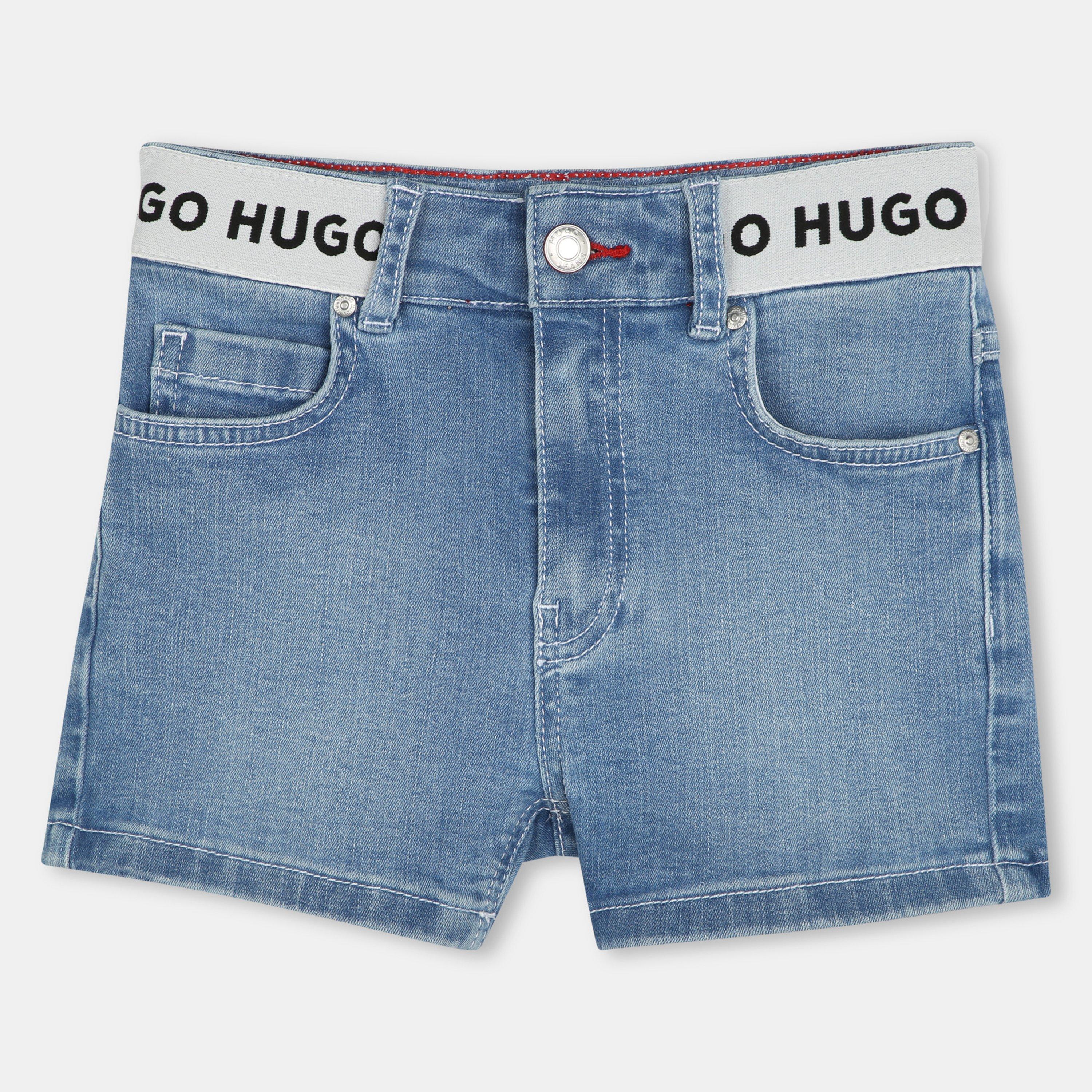 Stone Wash Z25 - Hugo - Kids' Hardwearing Denim Adjustable Waistband Shorts - 1