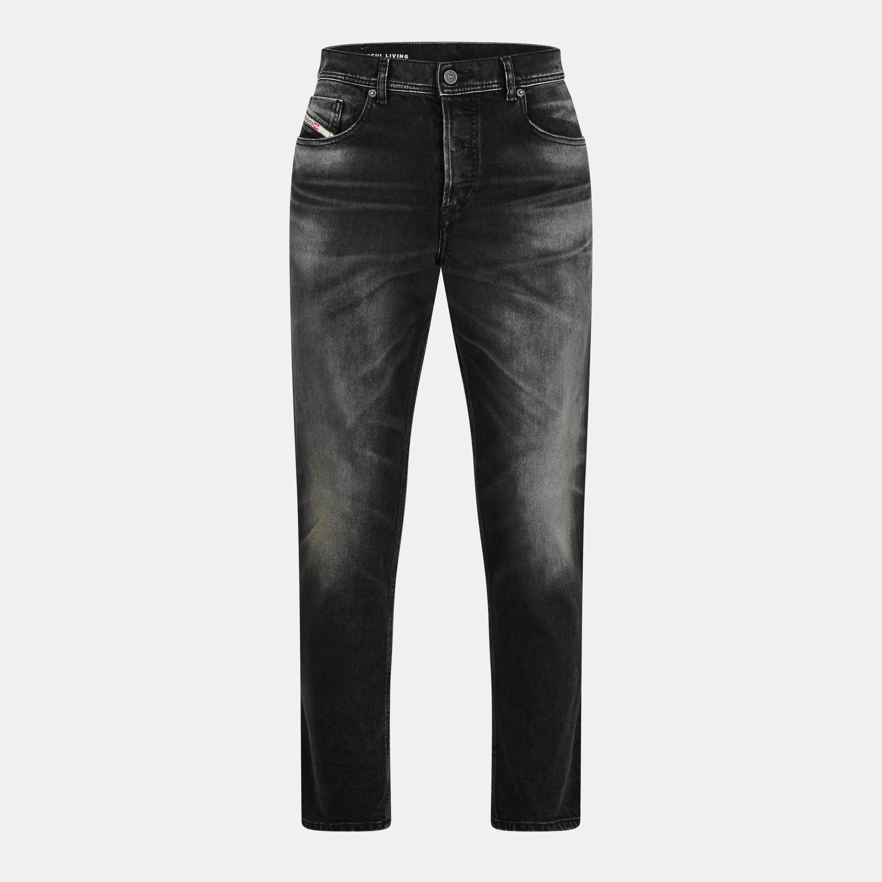 Diesel Men's Jeans Finitive Tapered Jeans - Black/Grey Denm - 28W R