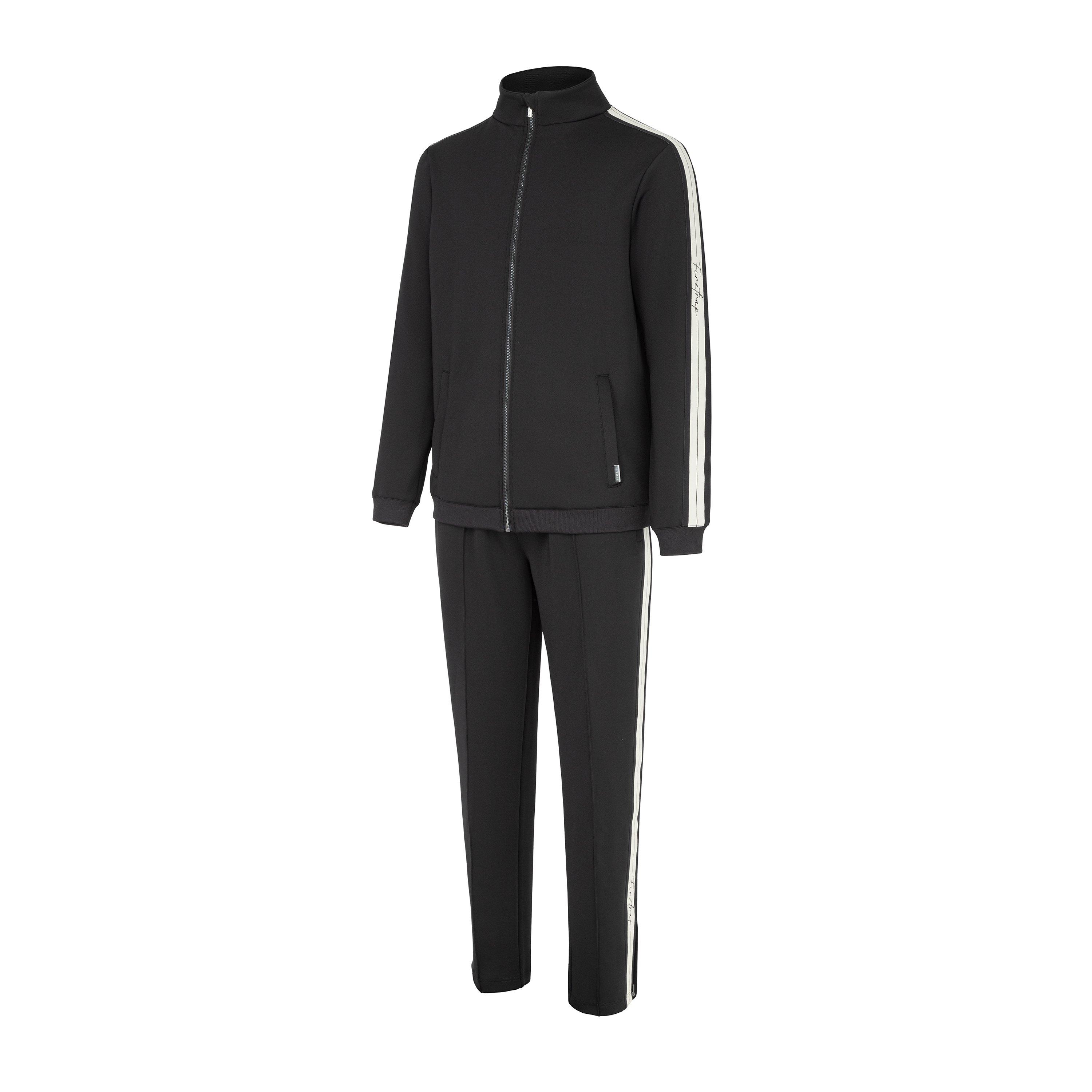 Schwarz - Firetrap - Mens Zip Tracksuit - 5