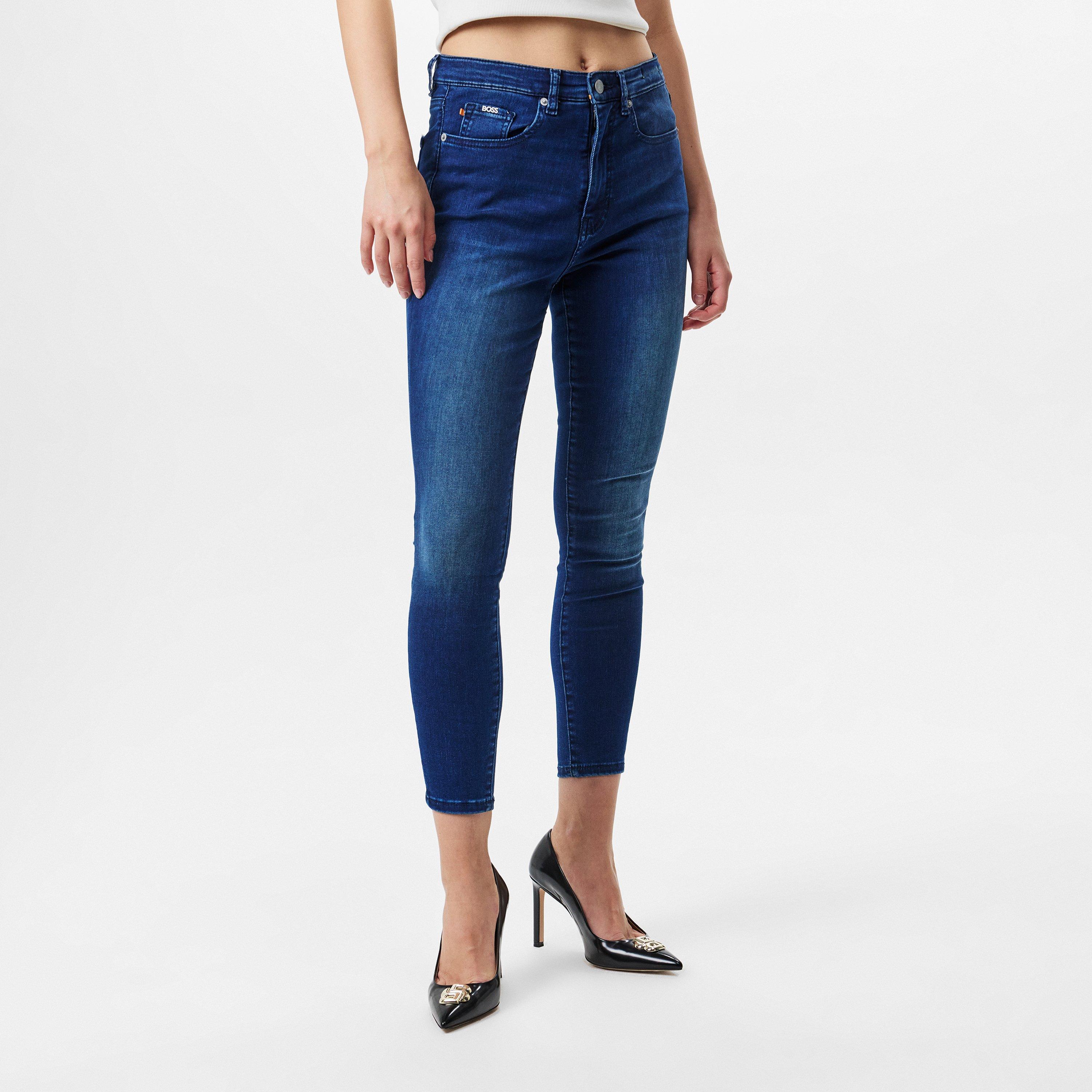 Open Blue 464 - Boss - Maye Sup Mid Rise Skinny Jeans, Figure-Hugging Fit - 3
