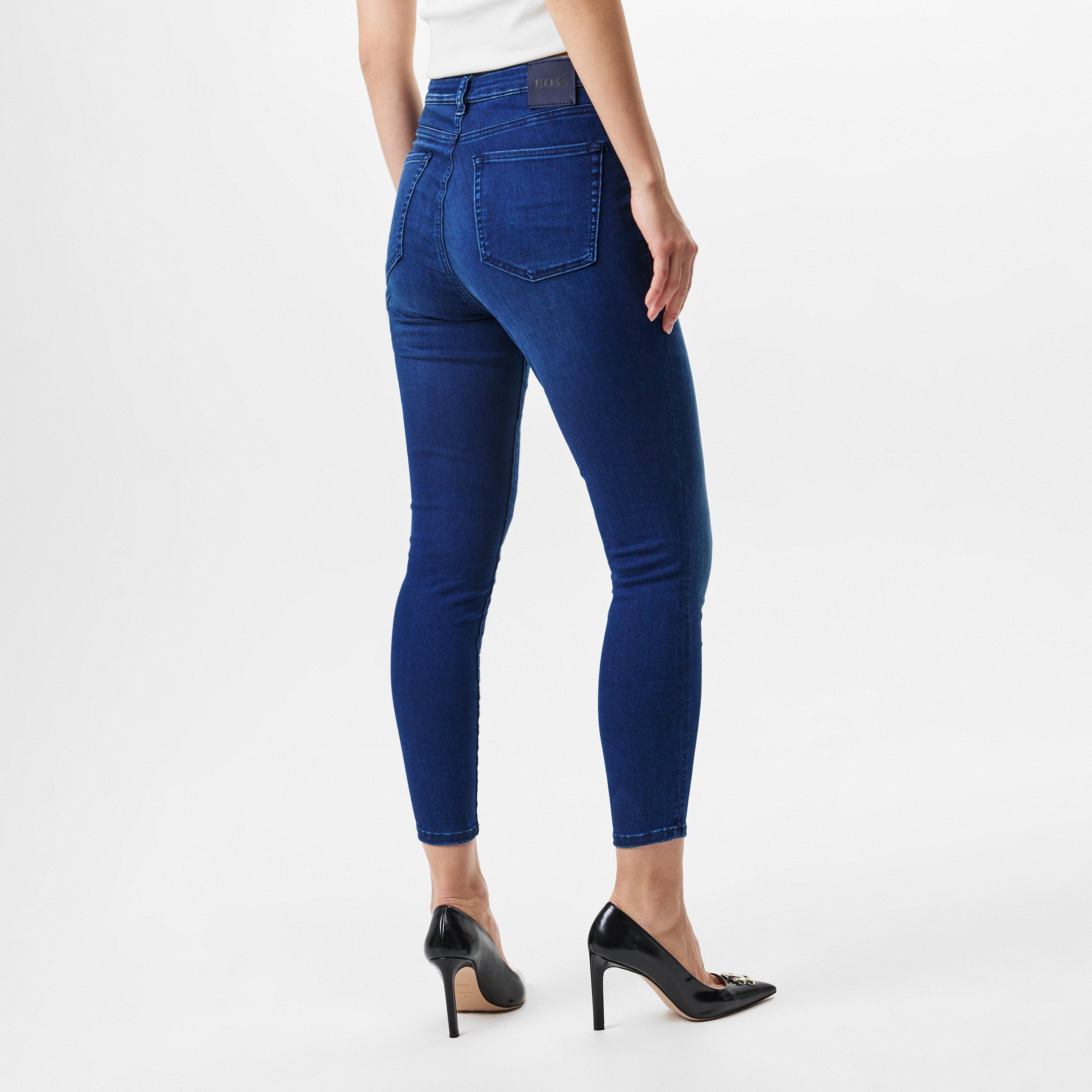 Open Blue 464 - Boss - Maye Sup Mid Rise Skinny Jeans, Figure-Hugging Fit - 4