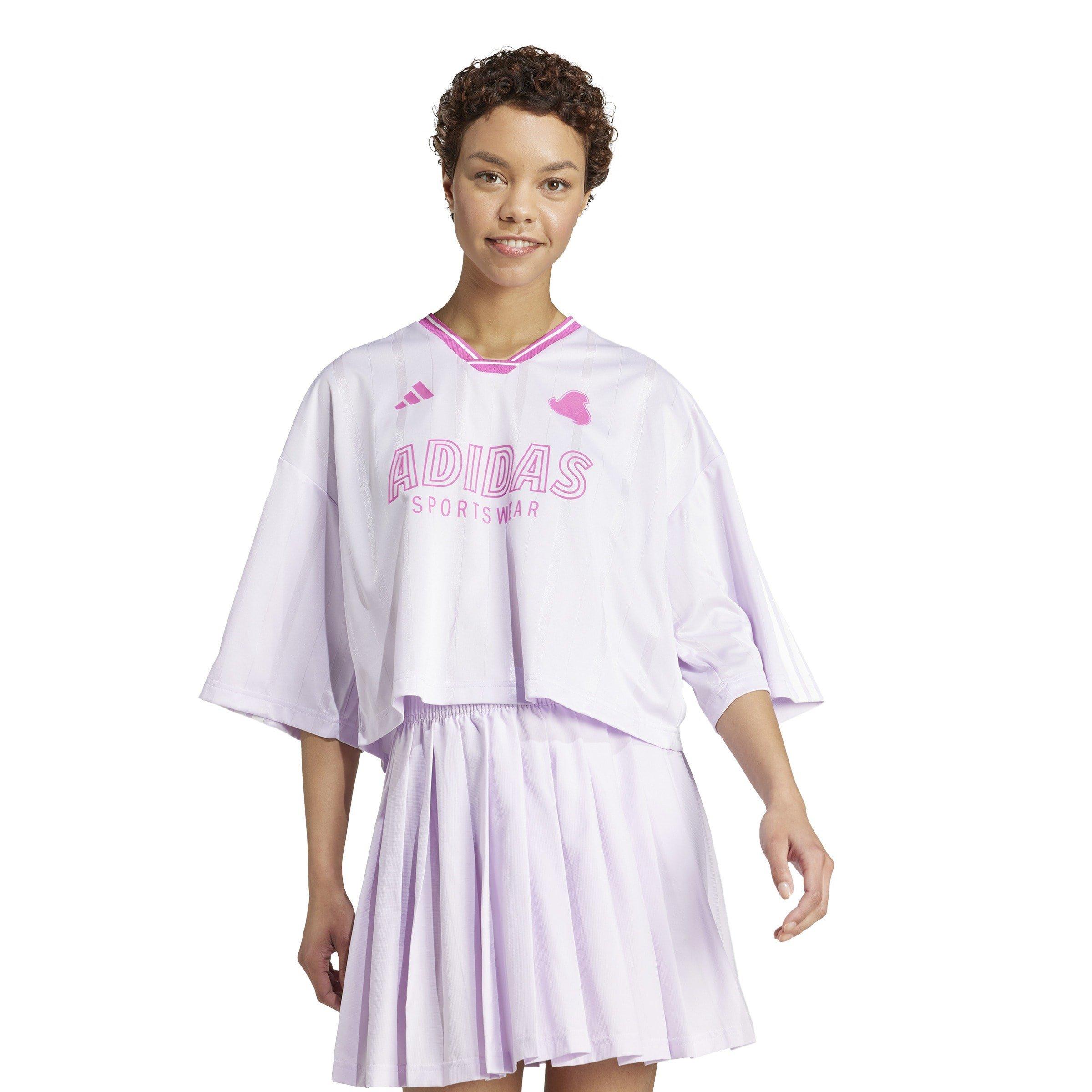 Ice Lavender - adidas - Tiro Cropped T-Shirt Crop Top - 2