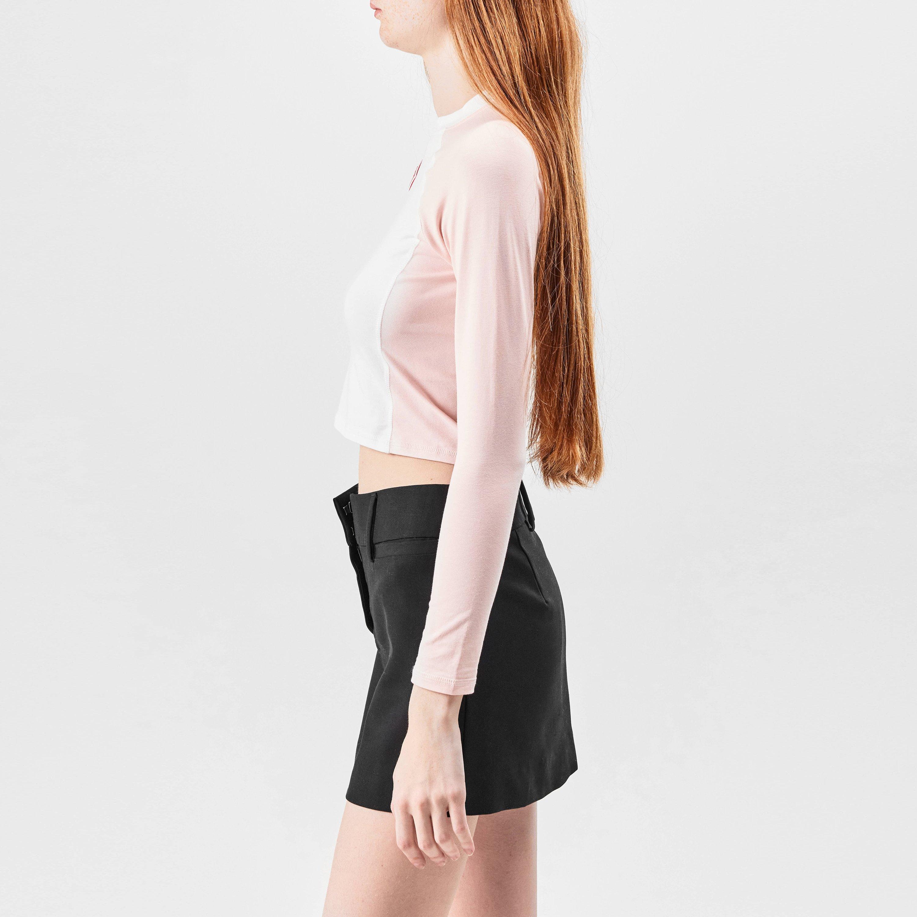 Wht/Pink - Casablanca - Women's Long-Sleeve Raglan T-Shirt - 2