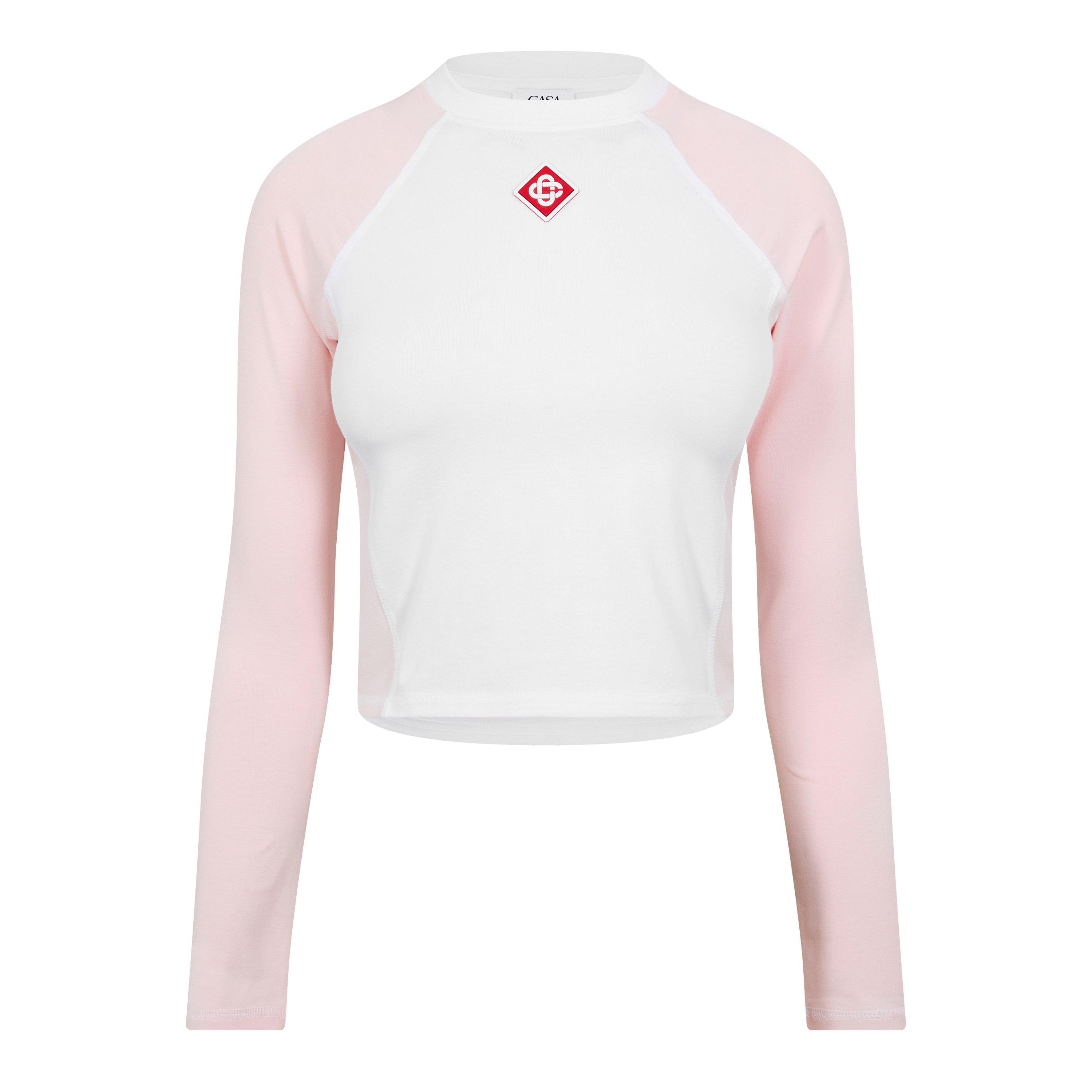 Wht/Pink - Casablanca - Women's Long-Sleeve Raglan T-Shirt - 5