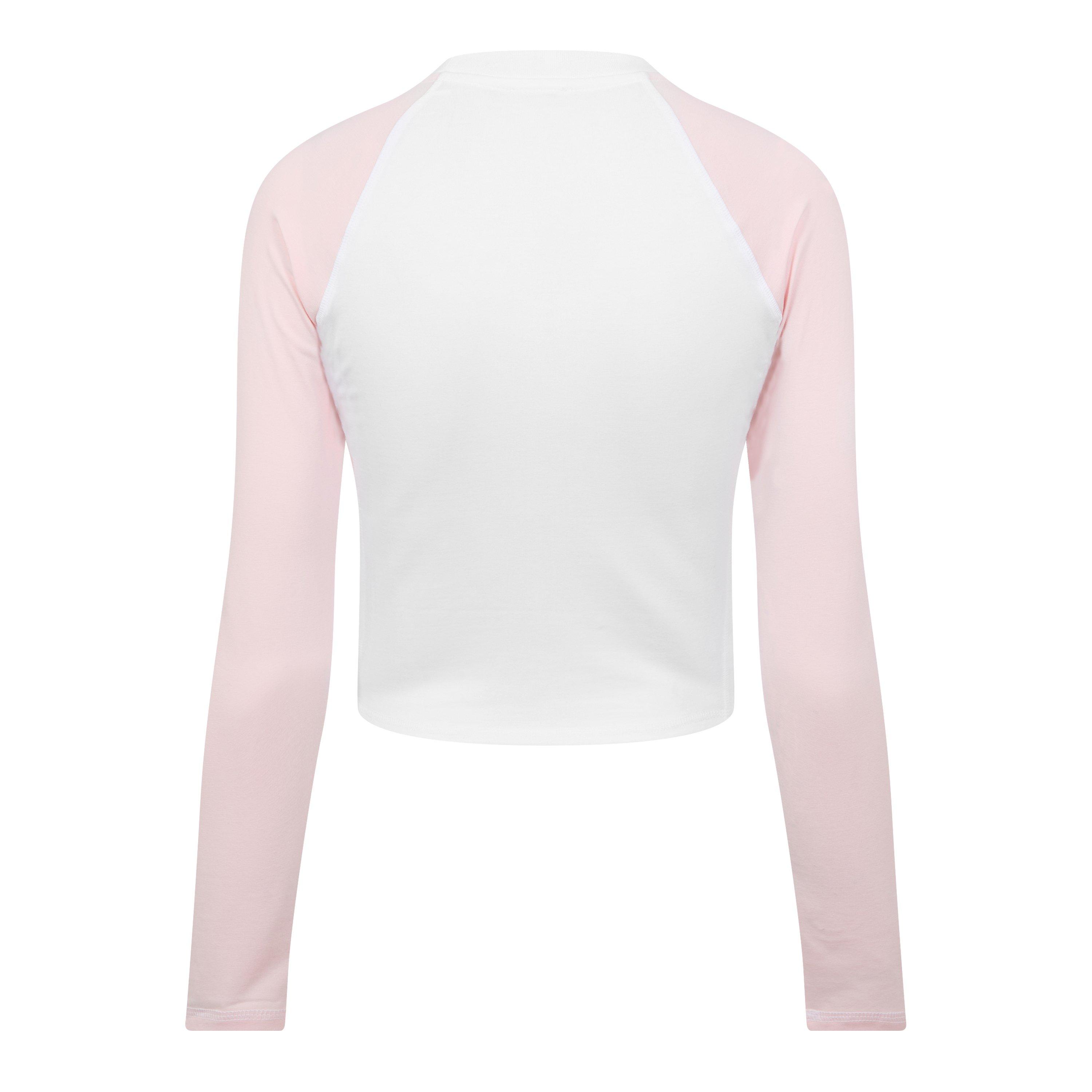 Wht/Pink - Casablanca - Women's Long-Sleeve Raglan T-Shirt - 6
