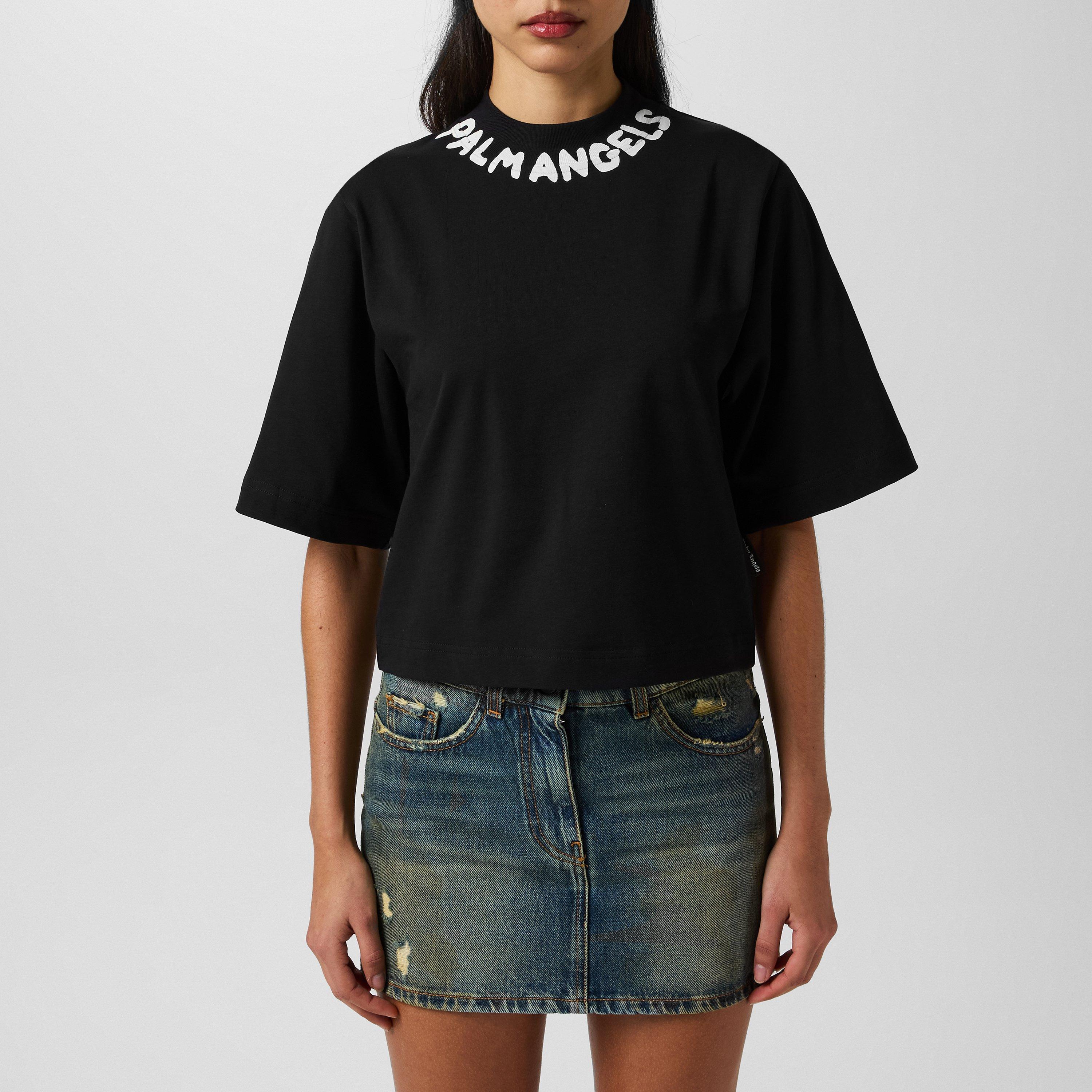 Black - Palm Angels - Women's Logo Crop Top - 1