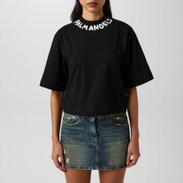 Palm Angels Lgo Crop Tee Ld51