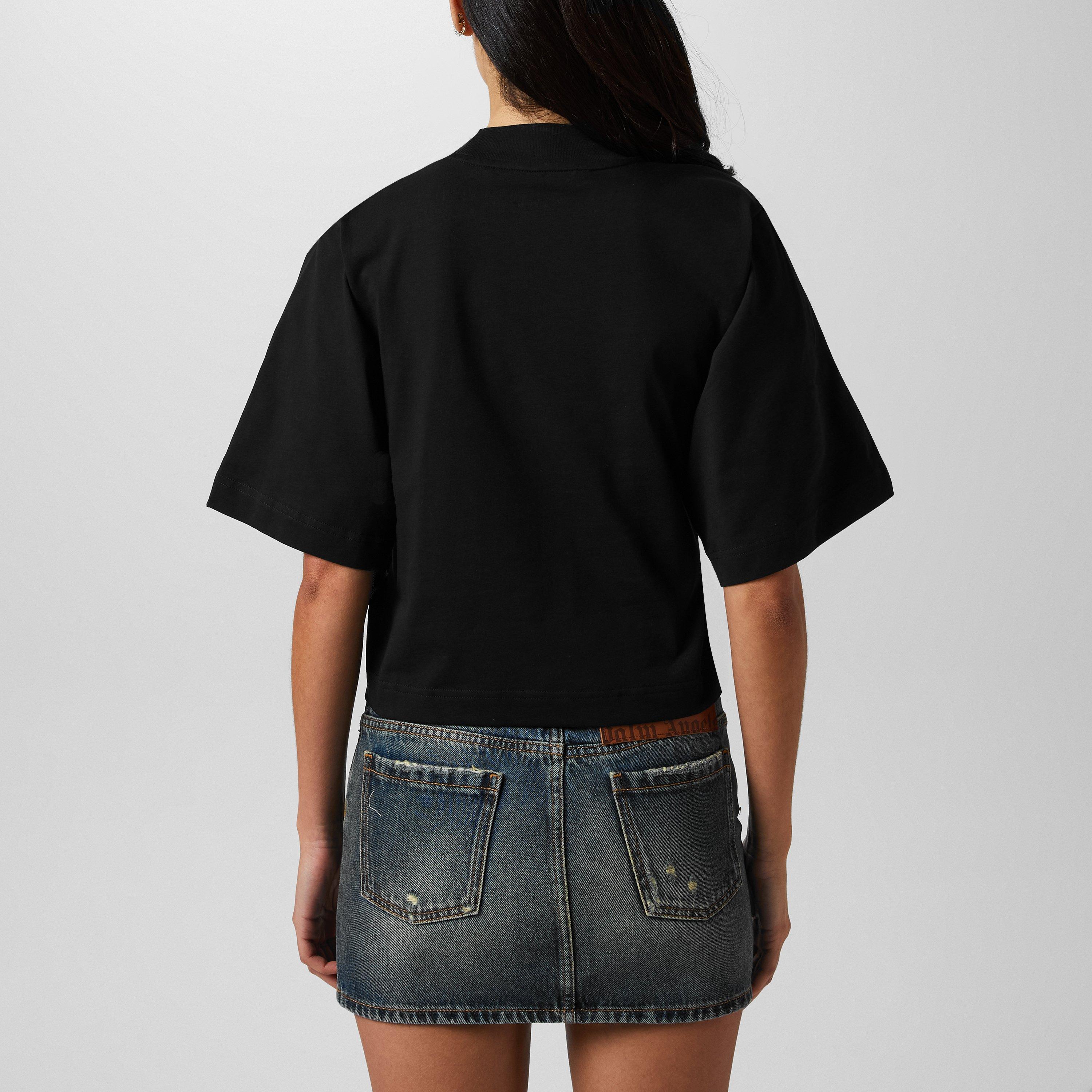 Black - Palm Angels - Women's Logo Crop Top - 3